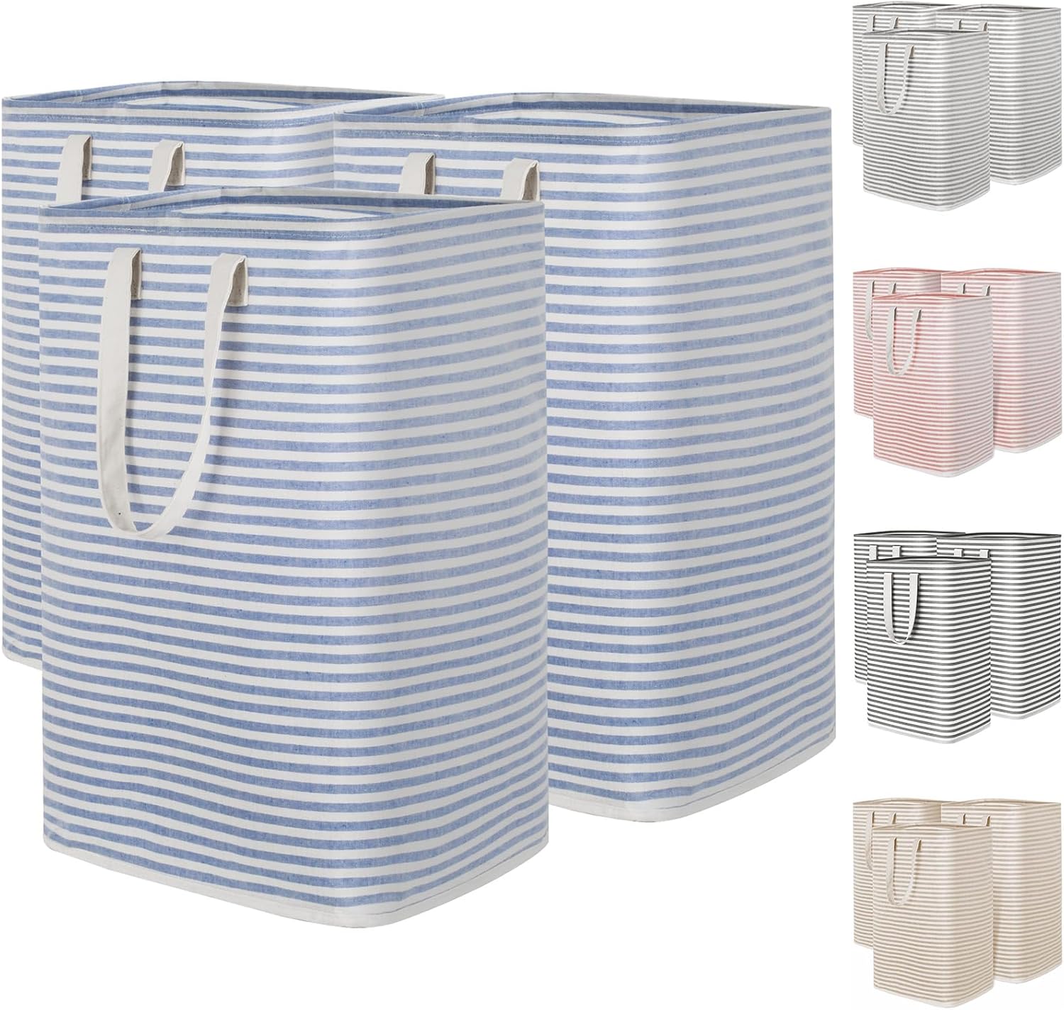 Collapsible Clothes Hamper with Reinforced Handles