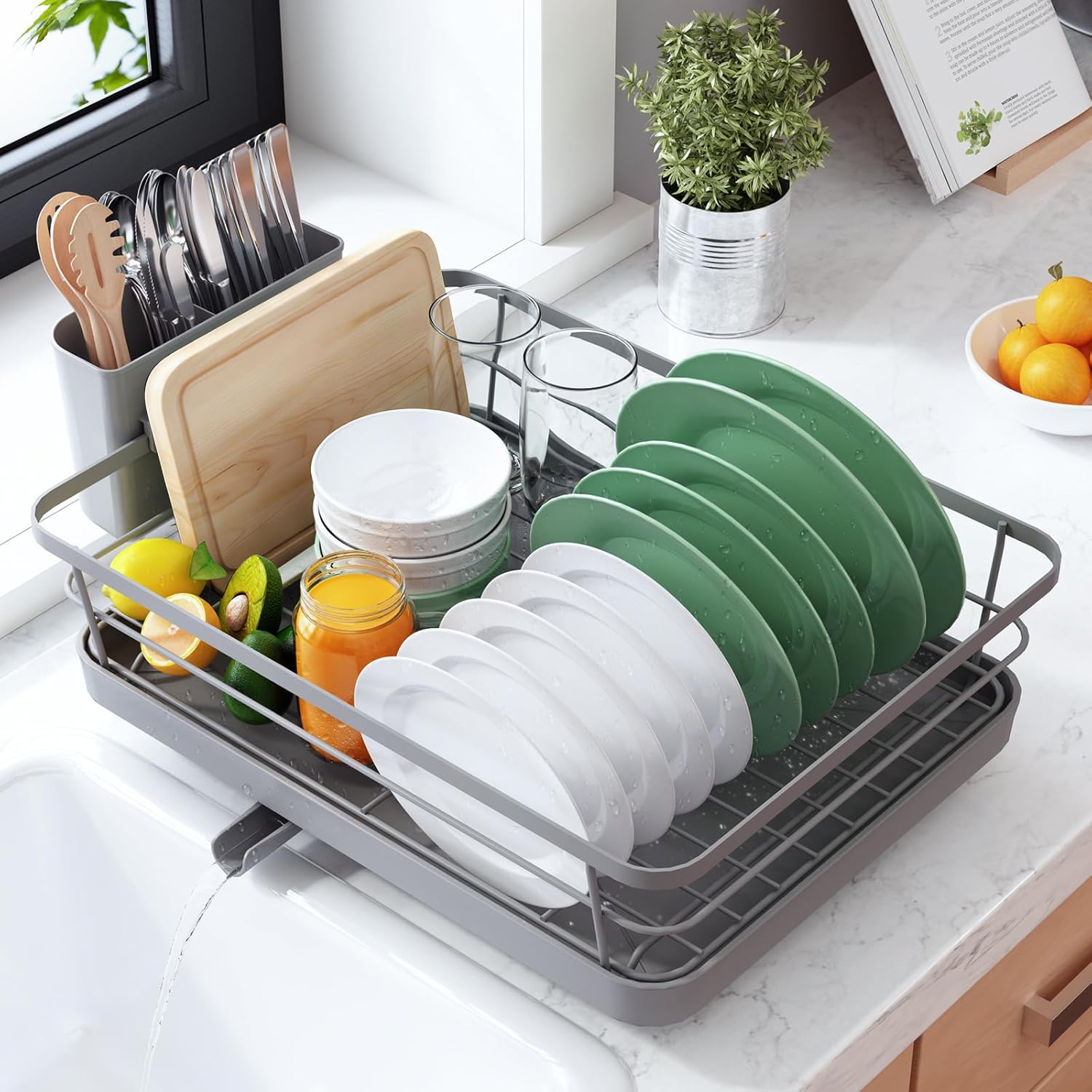 Kitsure Dish Drying Rack for Kitchen Counter