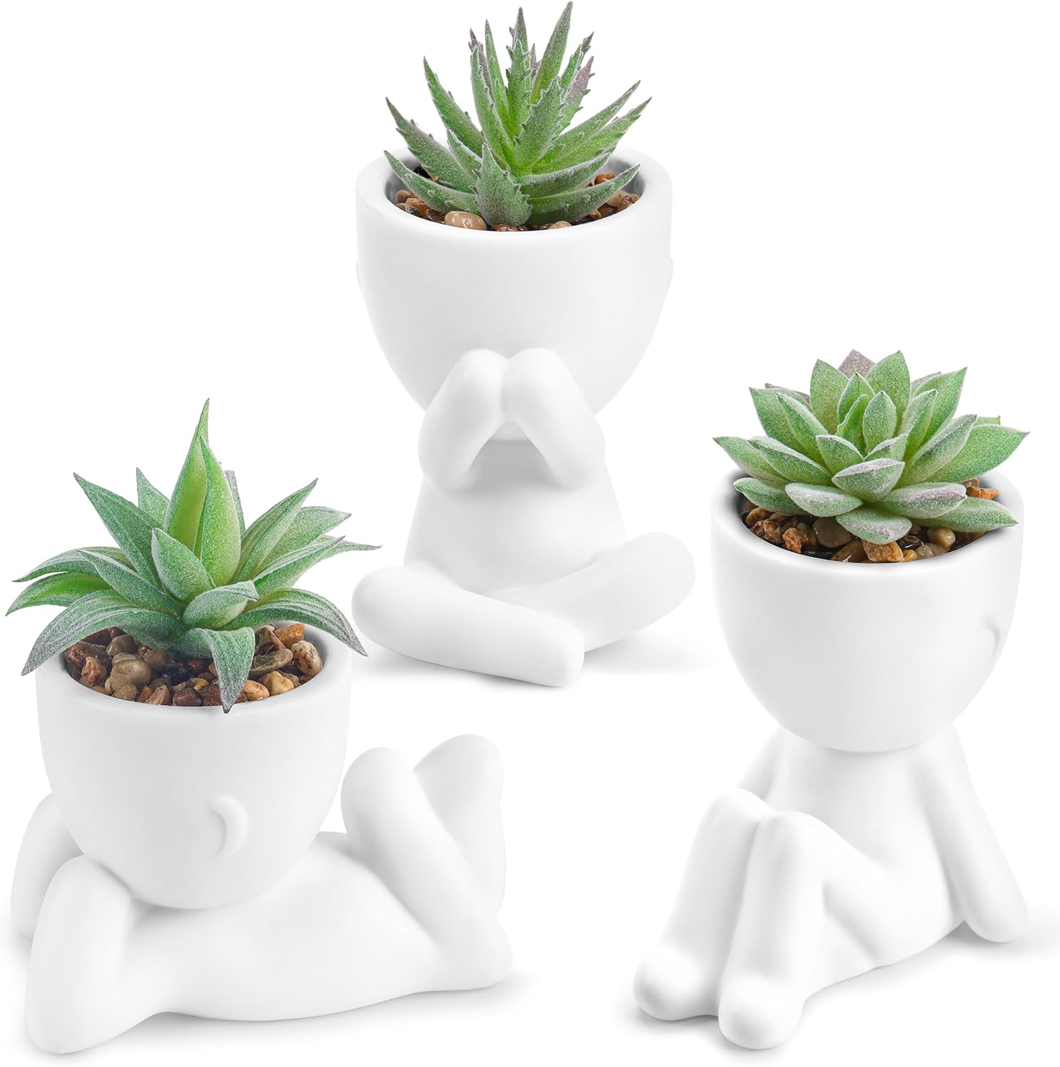  3pcs Fake Succulents Plants 