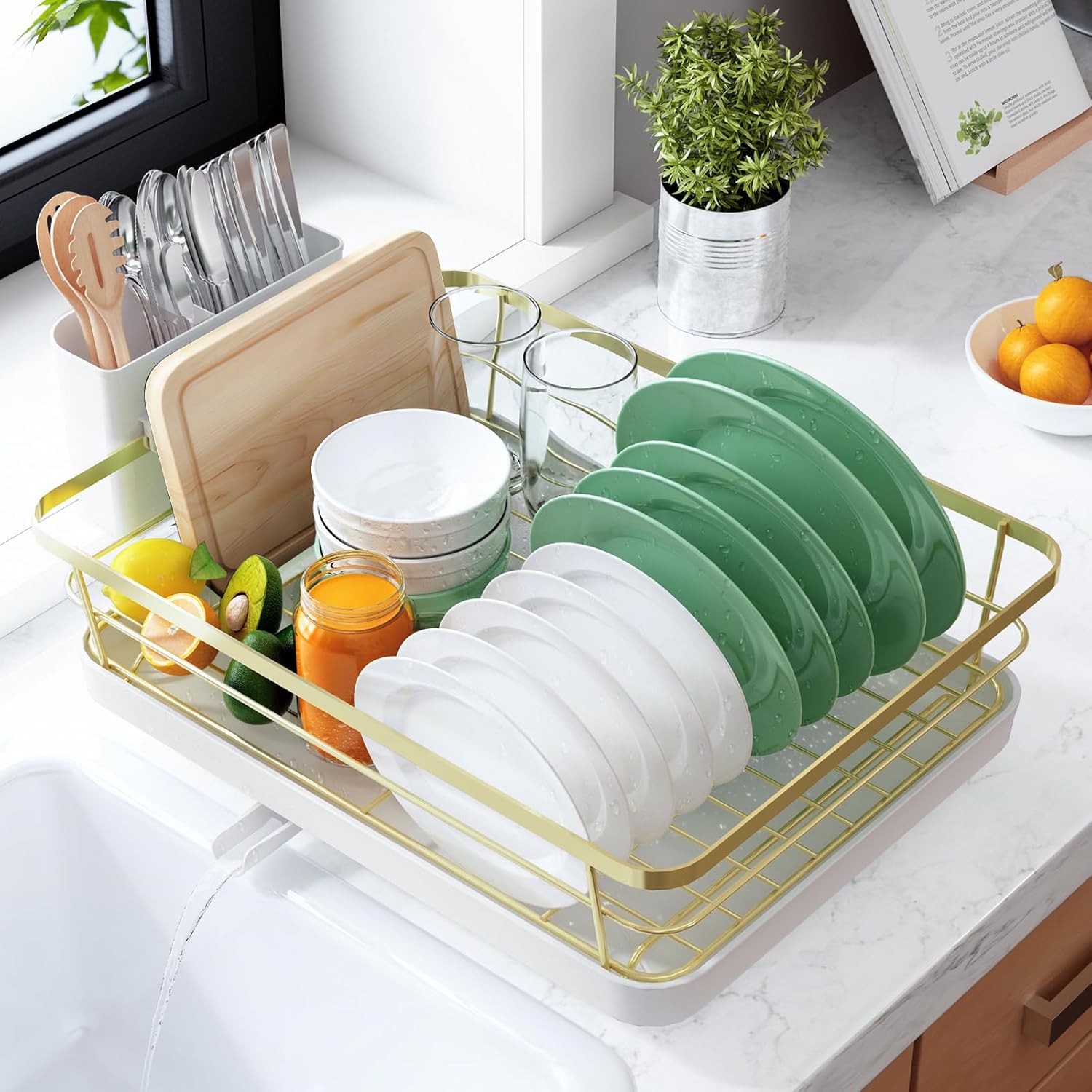 Kitsure Dish Drying Rack for Kitchen Counter