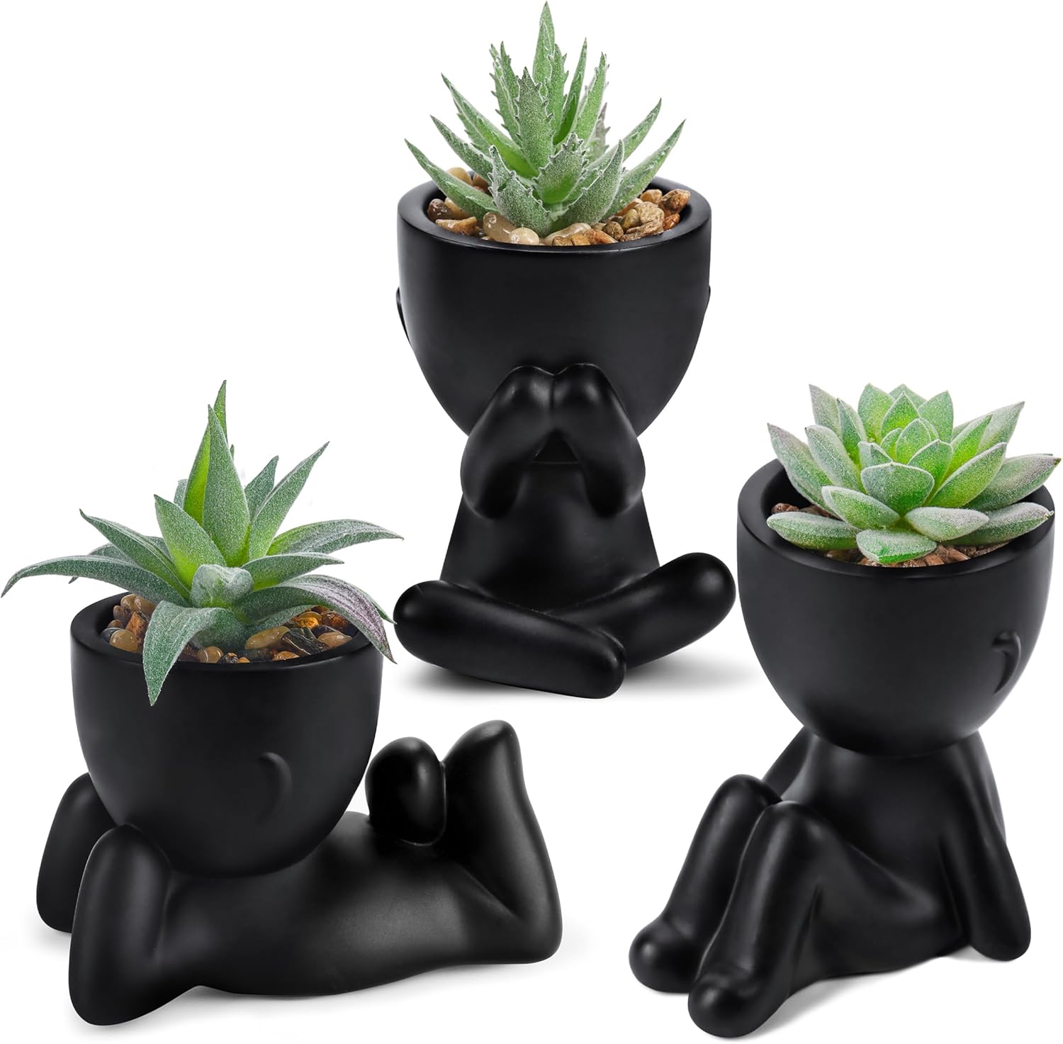  3pcs Fake Succulents Plants 