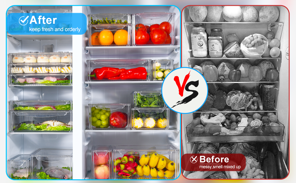 10 pack fridge organizers 