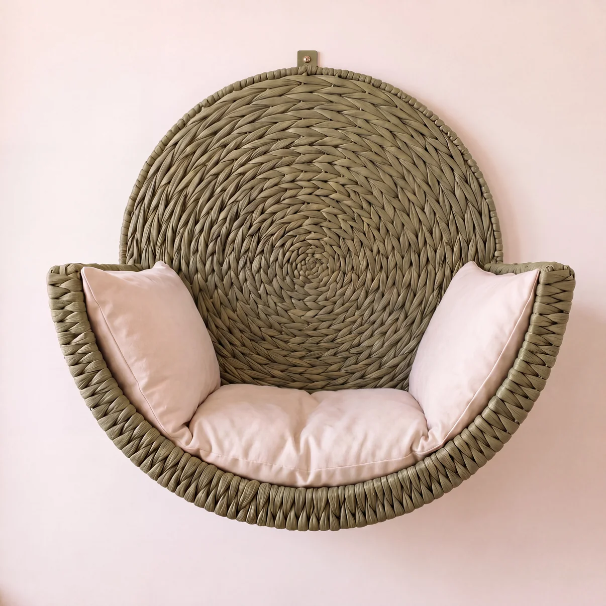 Wall-Mounted Pet Bed, Elevated Hand-Woven Natural Pet Lounger for Apartments & Cozy Corners