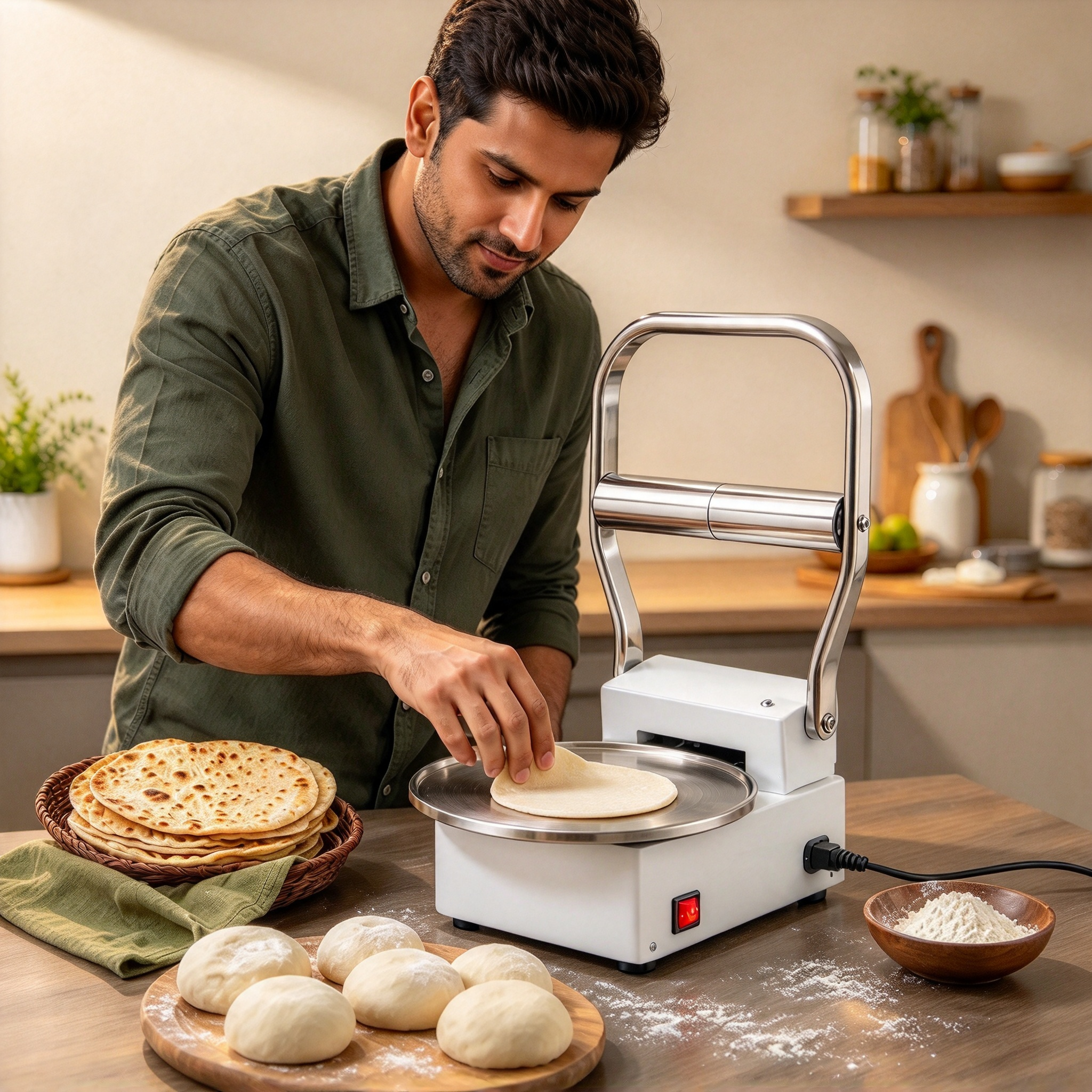Electric Roti Press — Make Roti, Paratha & Thepla with Less Effort