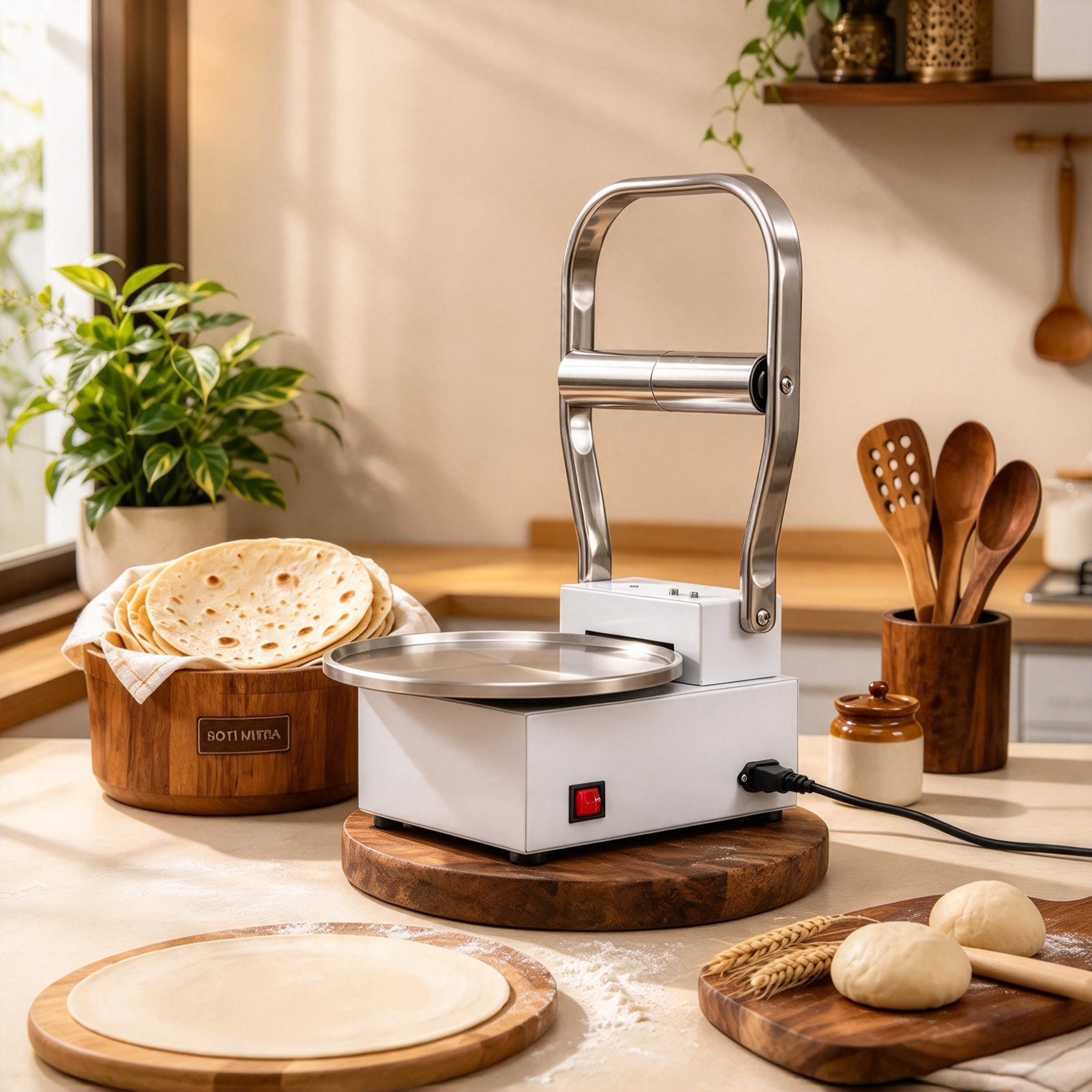 Electric Roti Press — Make Roti, Paratha & Thepla with Less Effort
