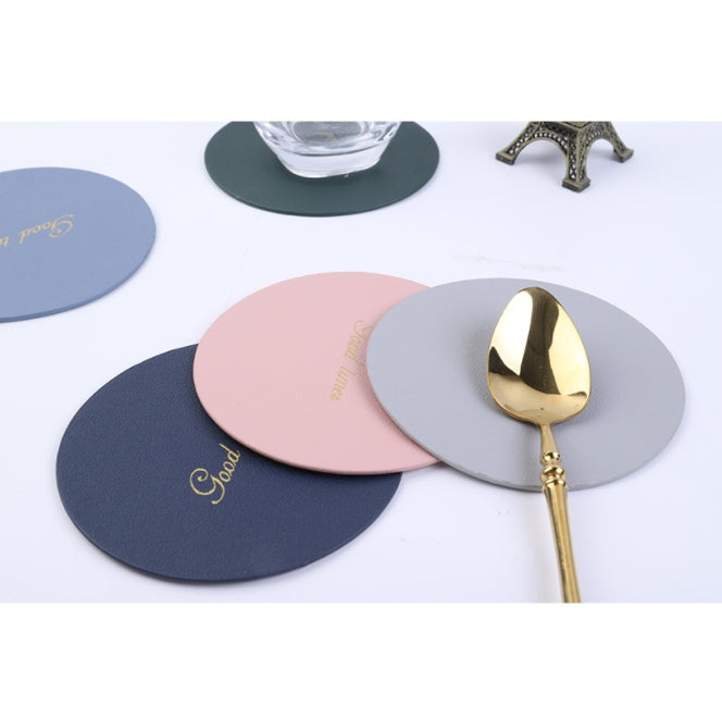 fashion leather coaster
