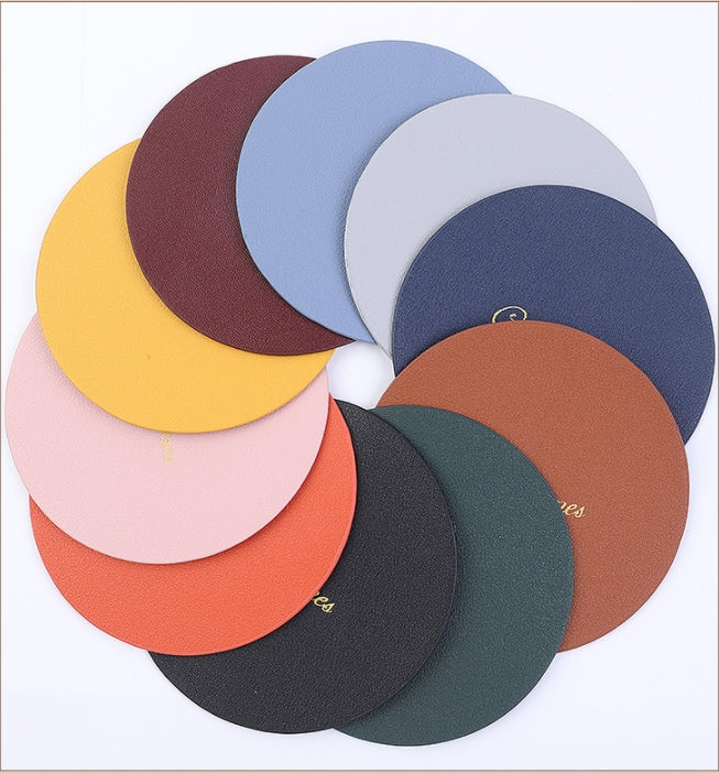 fashion leather coaster