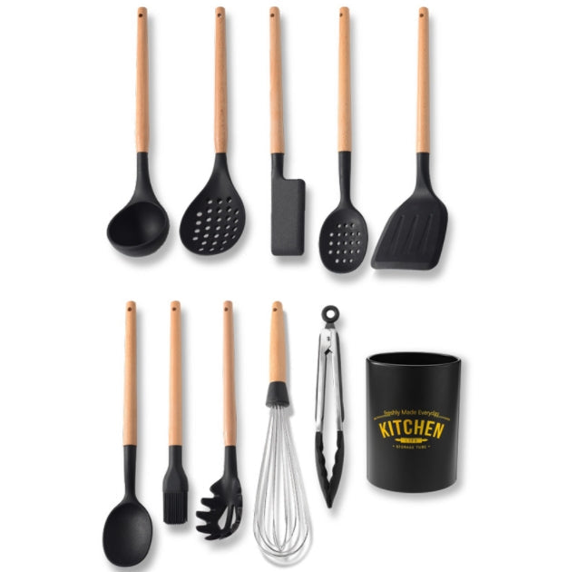 kitchen utensils and tableware set of eleven pieces