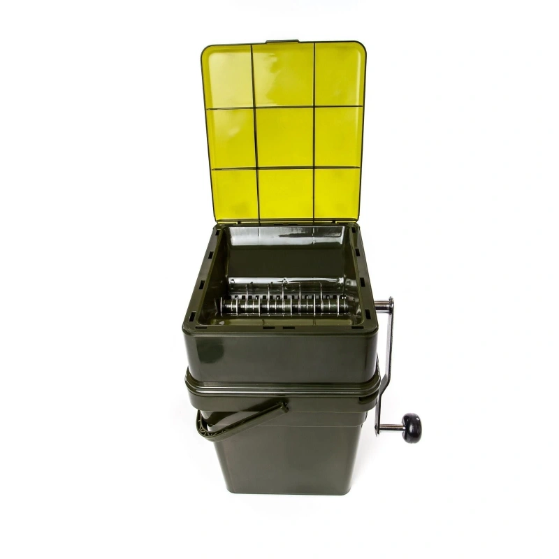 Modular Fishing Bait Bucket with Boilie Crusher