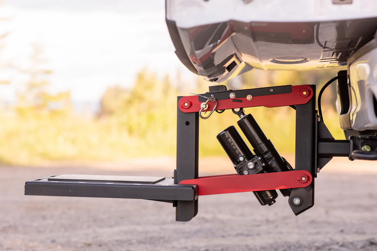 Electric Hitch-Mounted Bike Lift Carrier – Effortless Bicycle Loading Solution