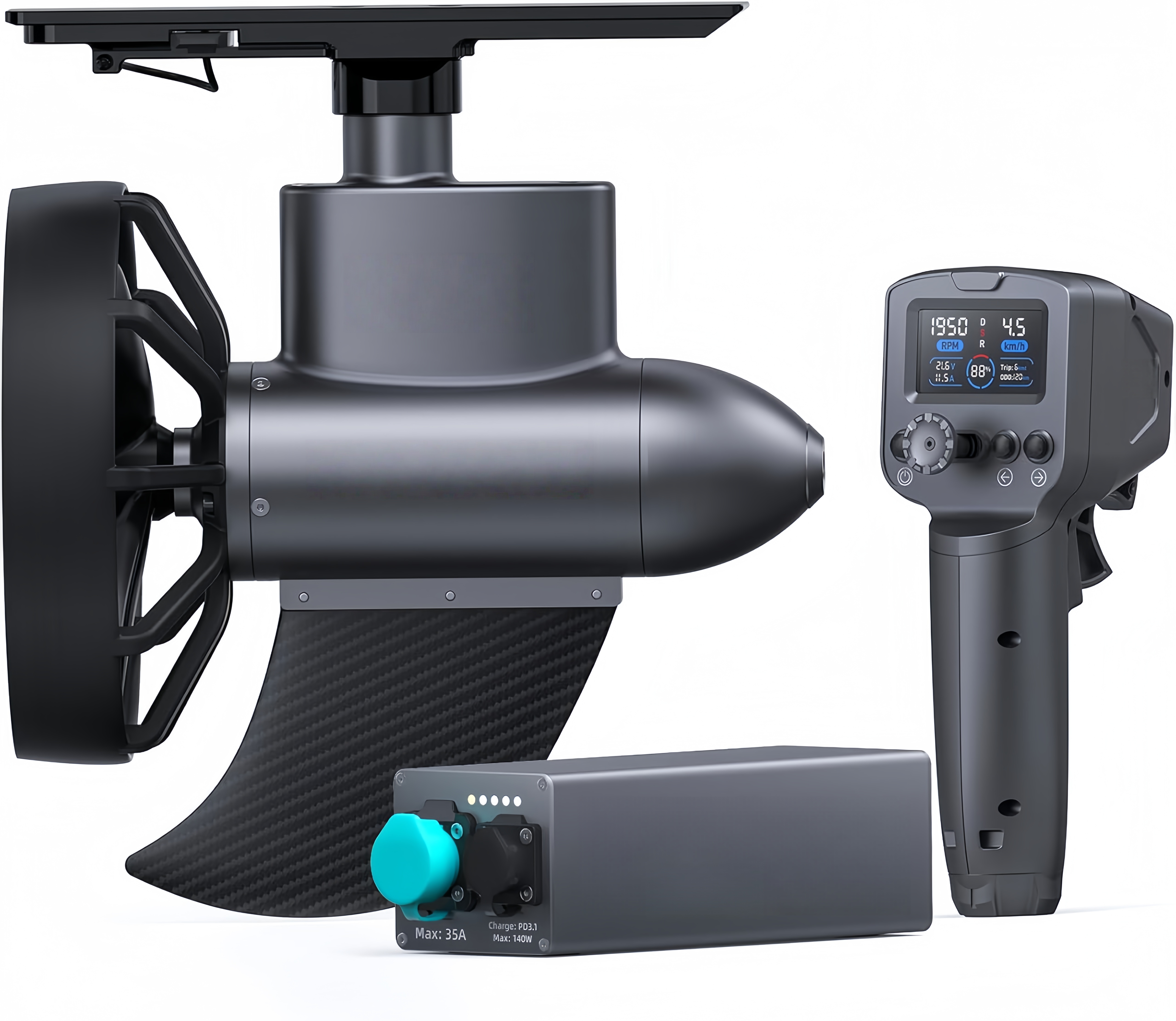 Portable Brushless Underwater Thruster Kit-Smart Electric Motor for Kayaks & Paddle Boards
