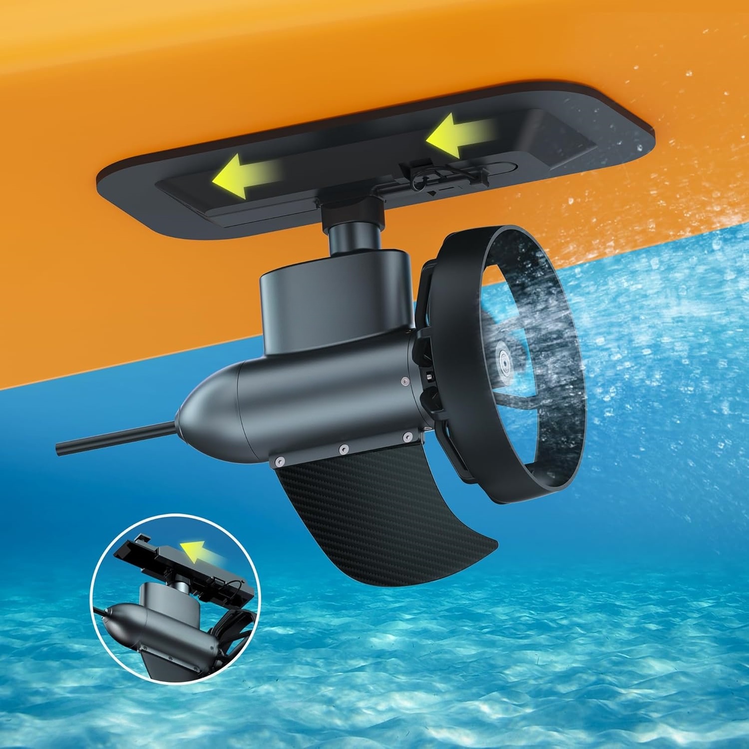 Portable Brushless Underwater Thruster Kit-Smart Electric Motor for Kayaks & Paddle Boards