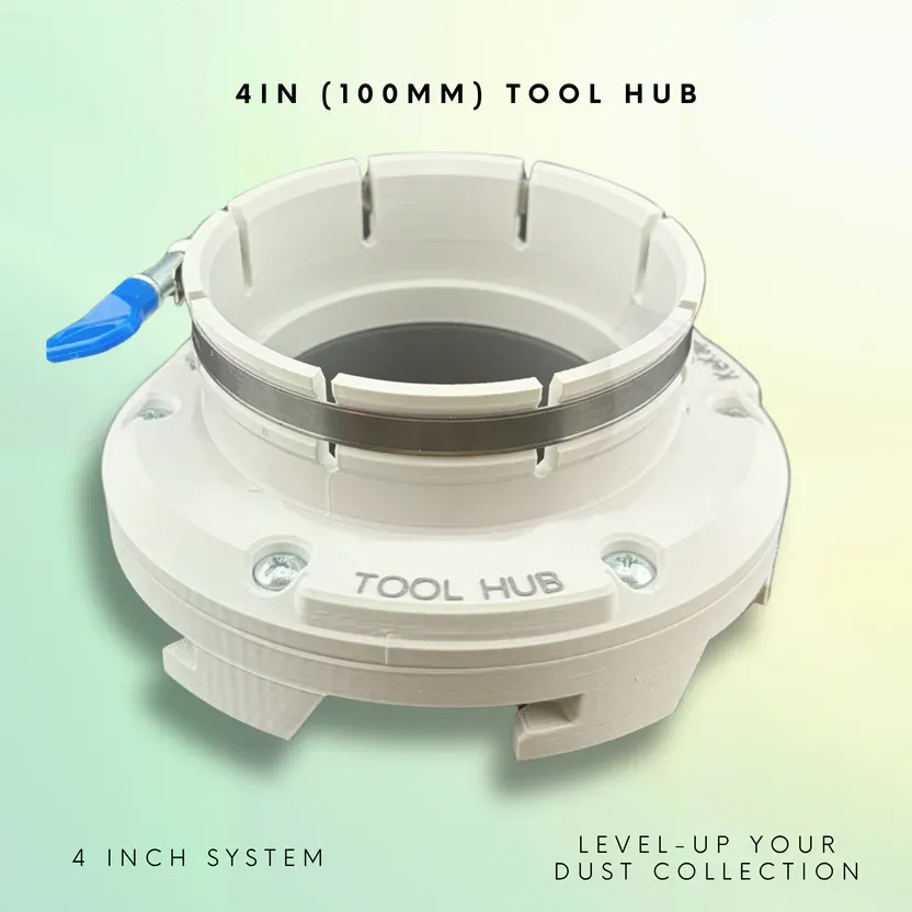 4" Magnetic Quick-Lock Dust Collection Connector Kit – Fast Tool Switching for Woodworking