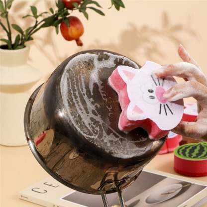 shaped dish scrubber