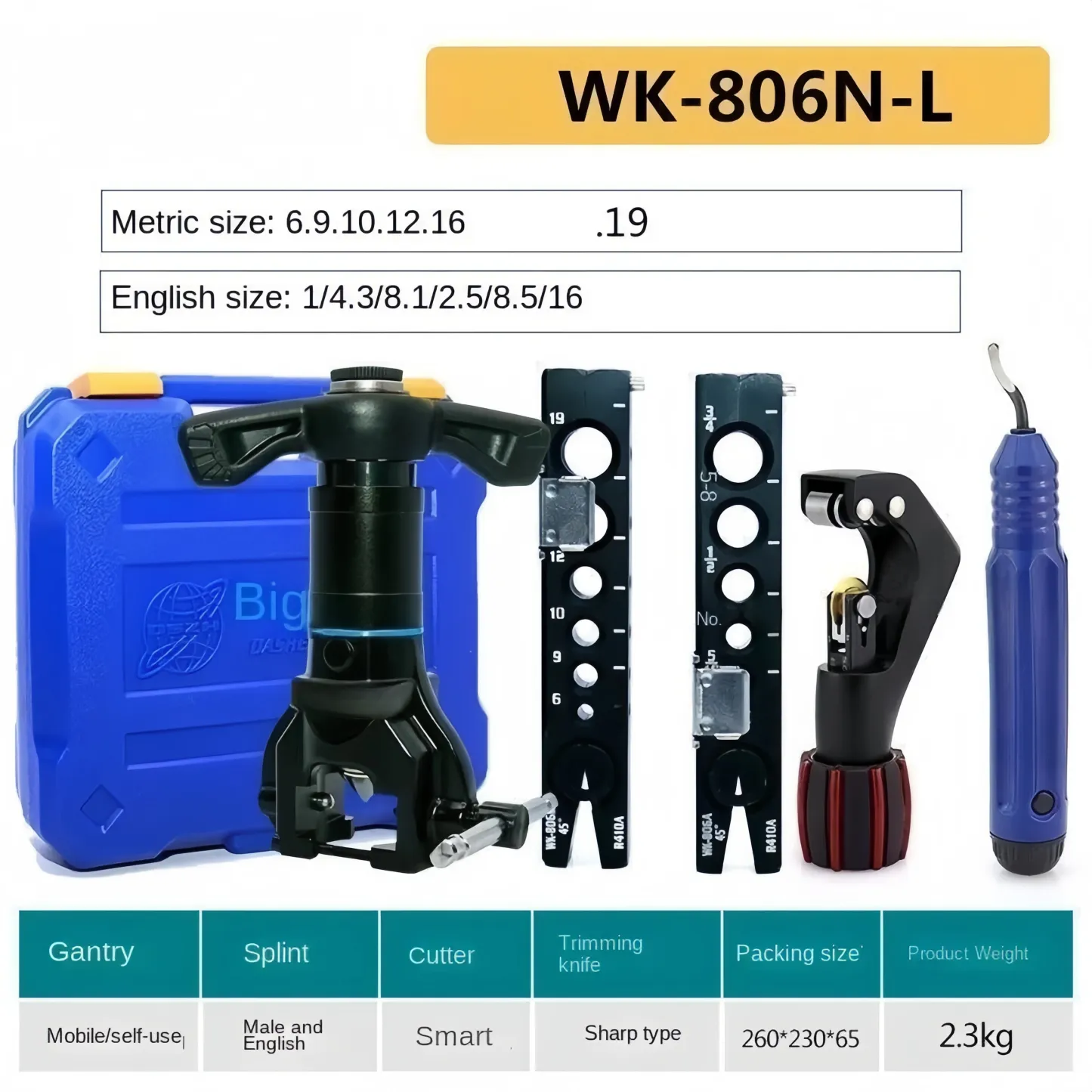 Precision Copper Tube Flaring Tool Kit – Dual Mode HVAC Pipe Flare Solution