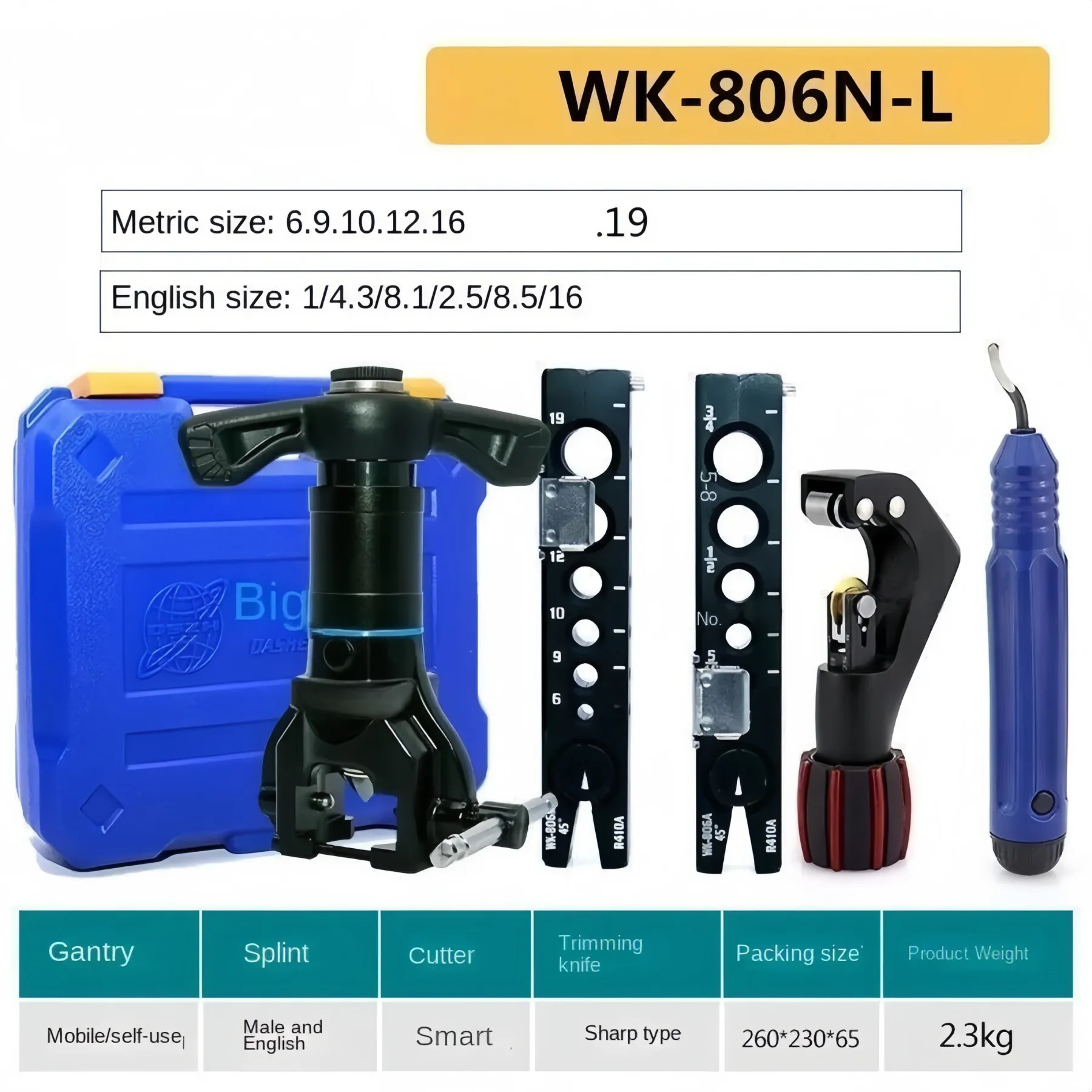 Precision Copper Tube Flaring Tool Kit – Dual Mode HVAC Pipe Flare Solution