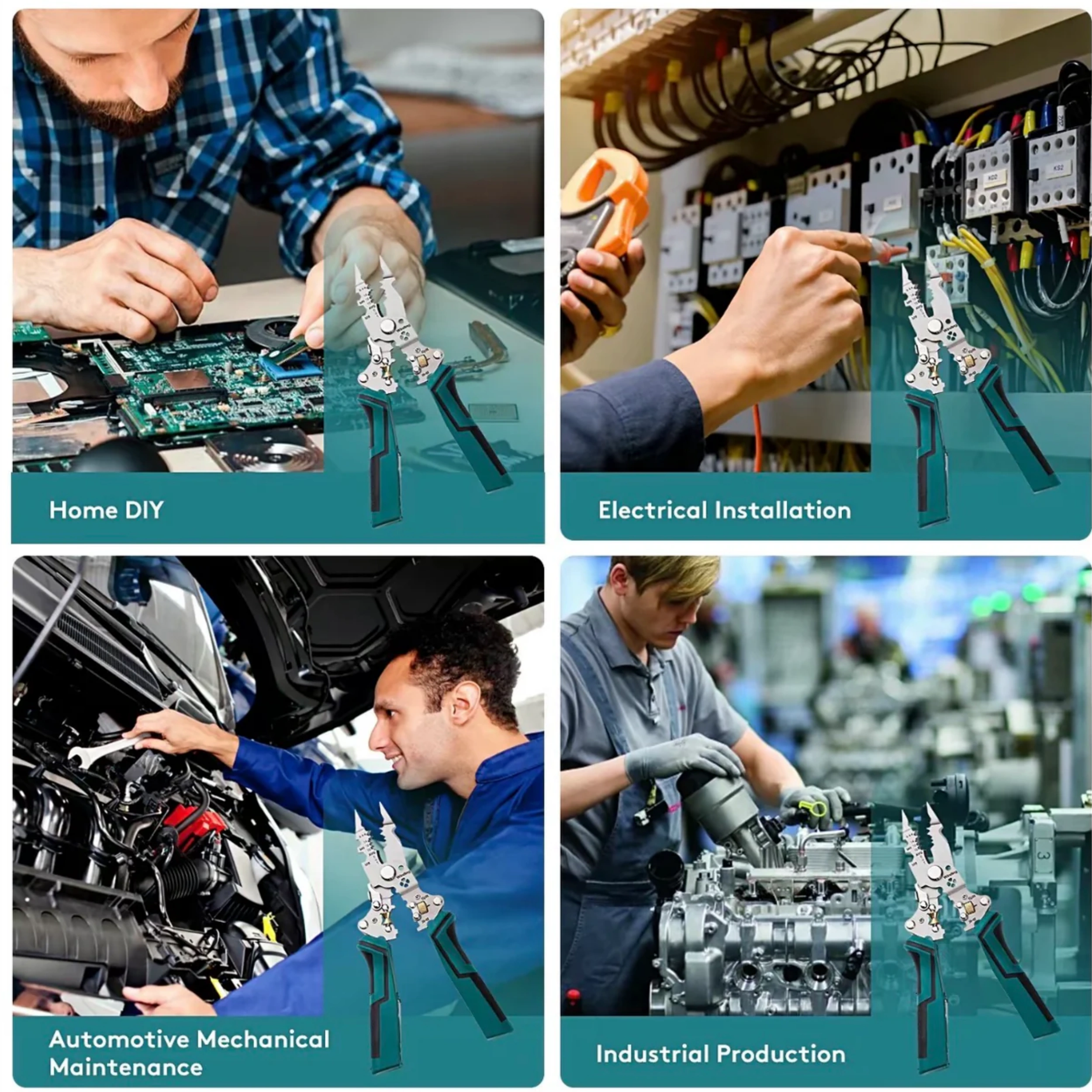 16-in-1 Multifunctional Wire Tool – Stripping, Cutting, Crimping & Voltage Testing
