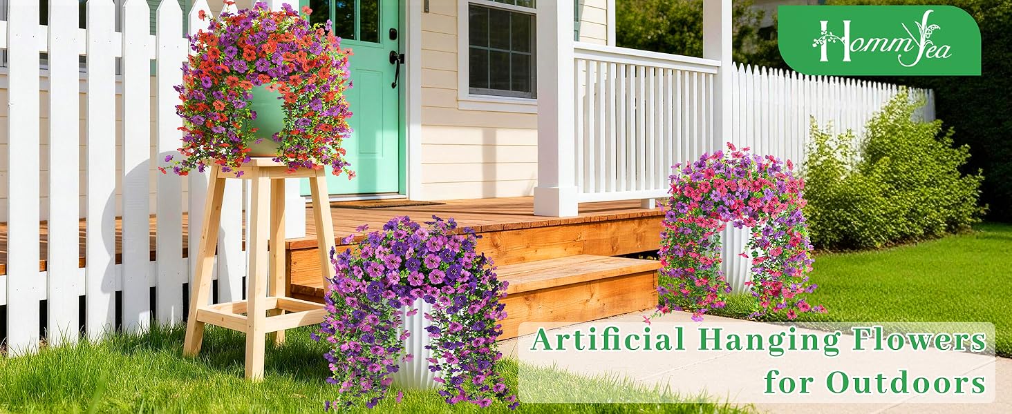 Artificial Hanging Flowers for Outdoors
