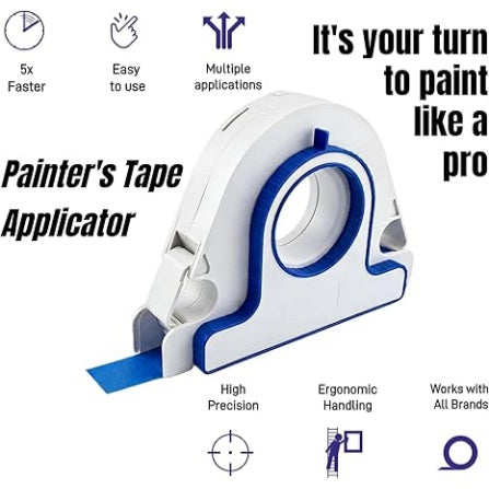 Painters Tape Applicator – One-Hand Masking, 5X Faster, Corner & Isolation Attachments
