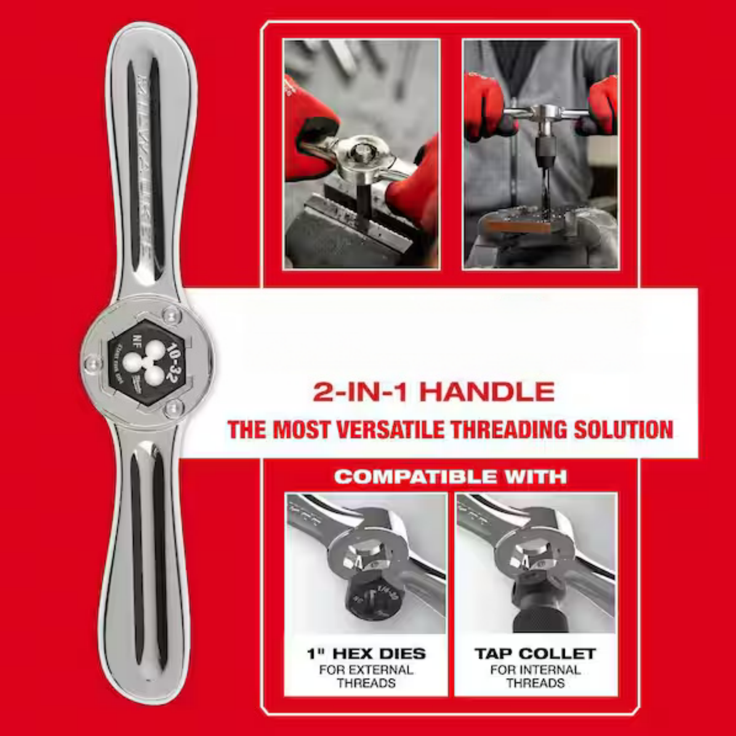 SAE Tap and Die Set – 38‑Piece with 2‑in‑1 Handle & Modular Storage