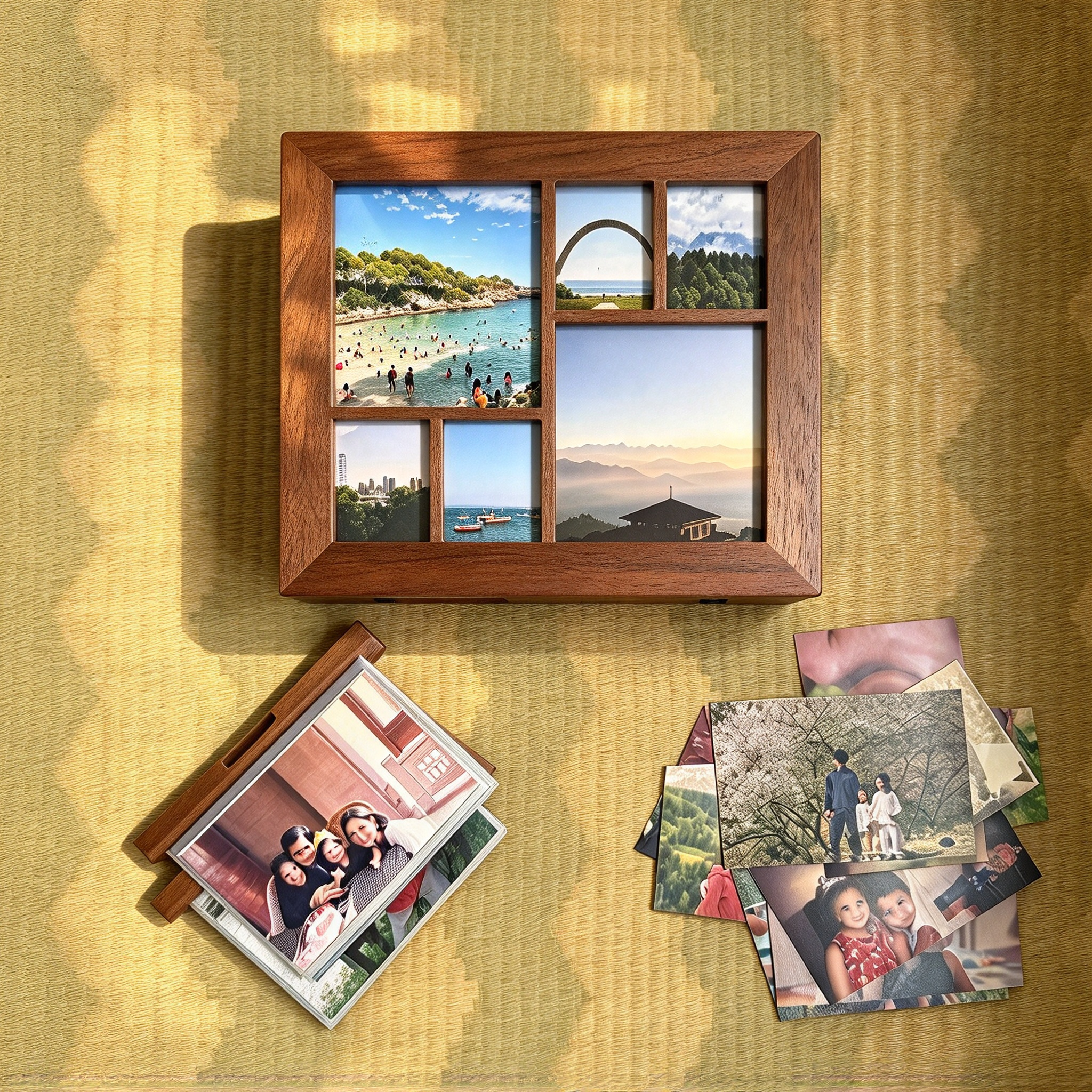 Teakwood Memory Box – Handcrafted, Dovetail Joinery, Holds 360 Photos