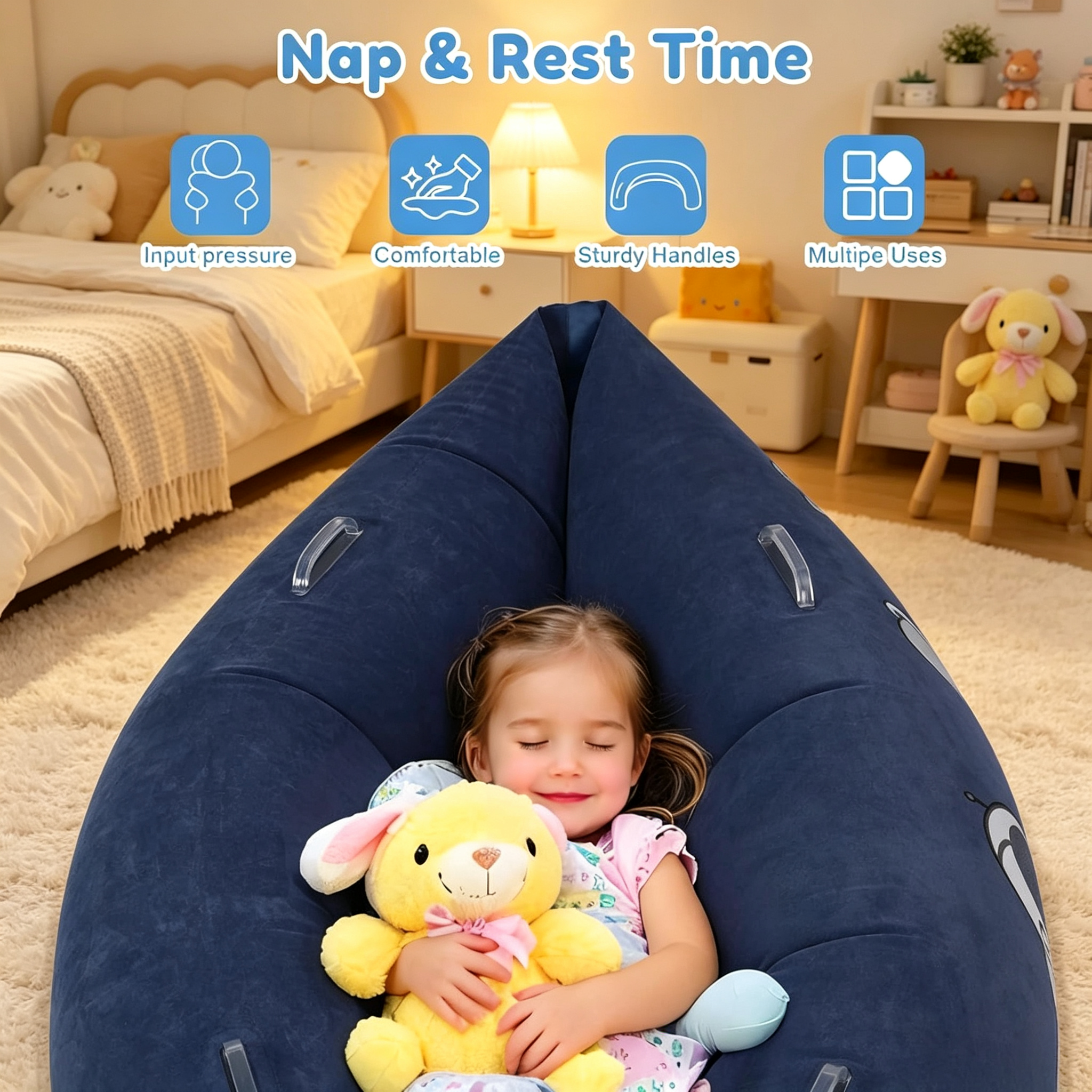 Inflatable Sensory Pea Pod Chair – Calming, Durable, Portable, with Electric Pump