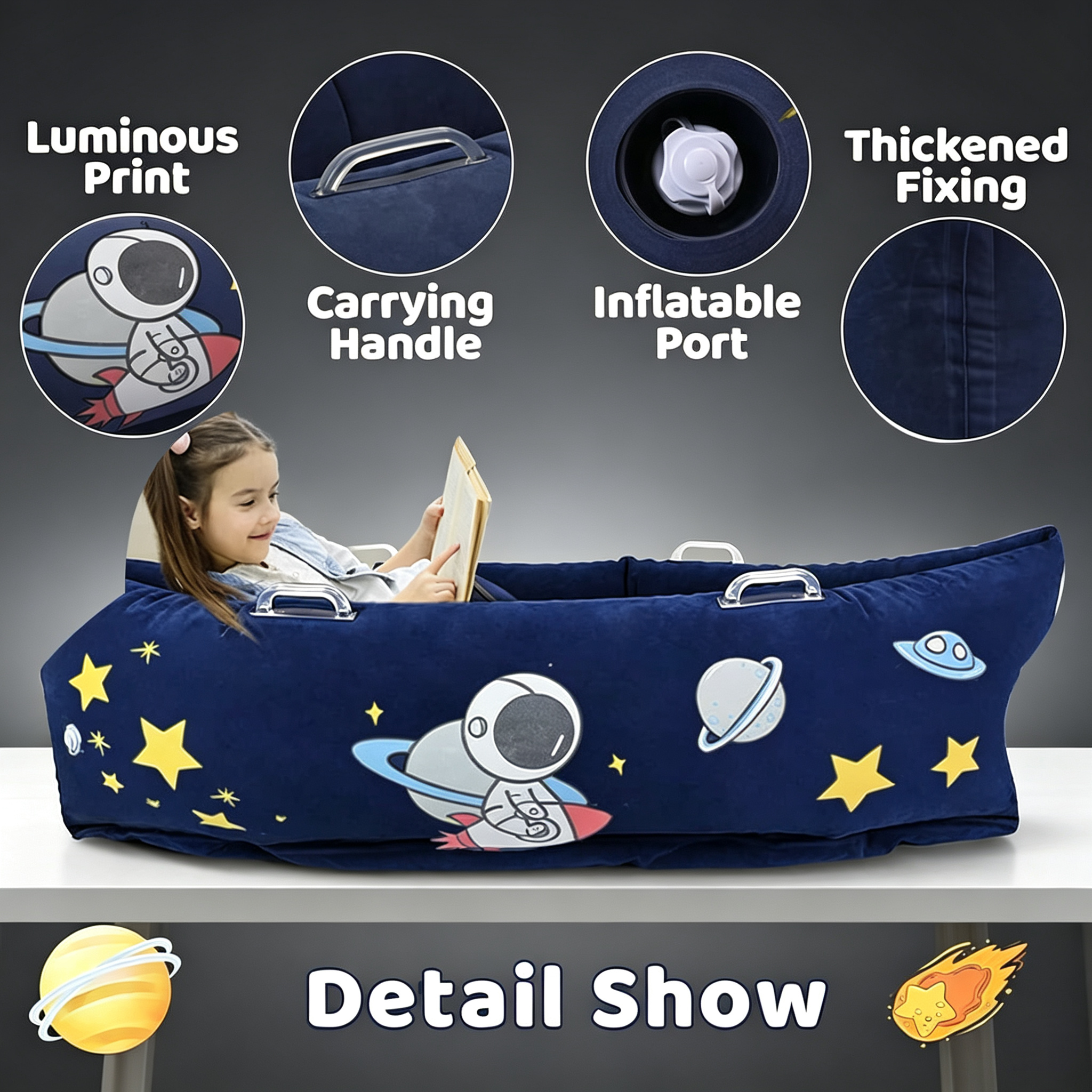Inflatable Sensory Pea Pod Chair – Calming, Durable, Portable, with Electric Pump
