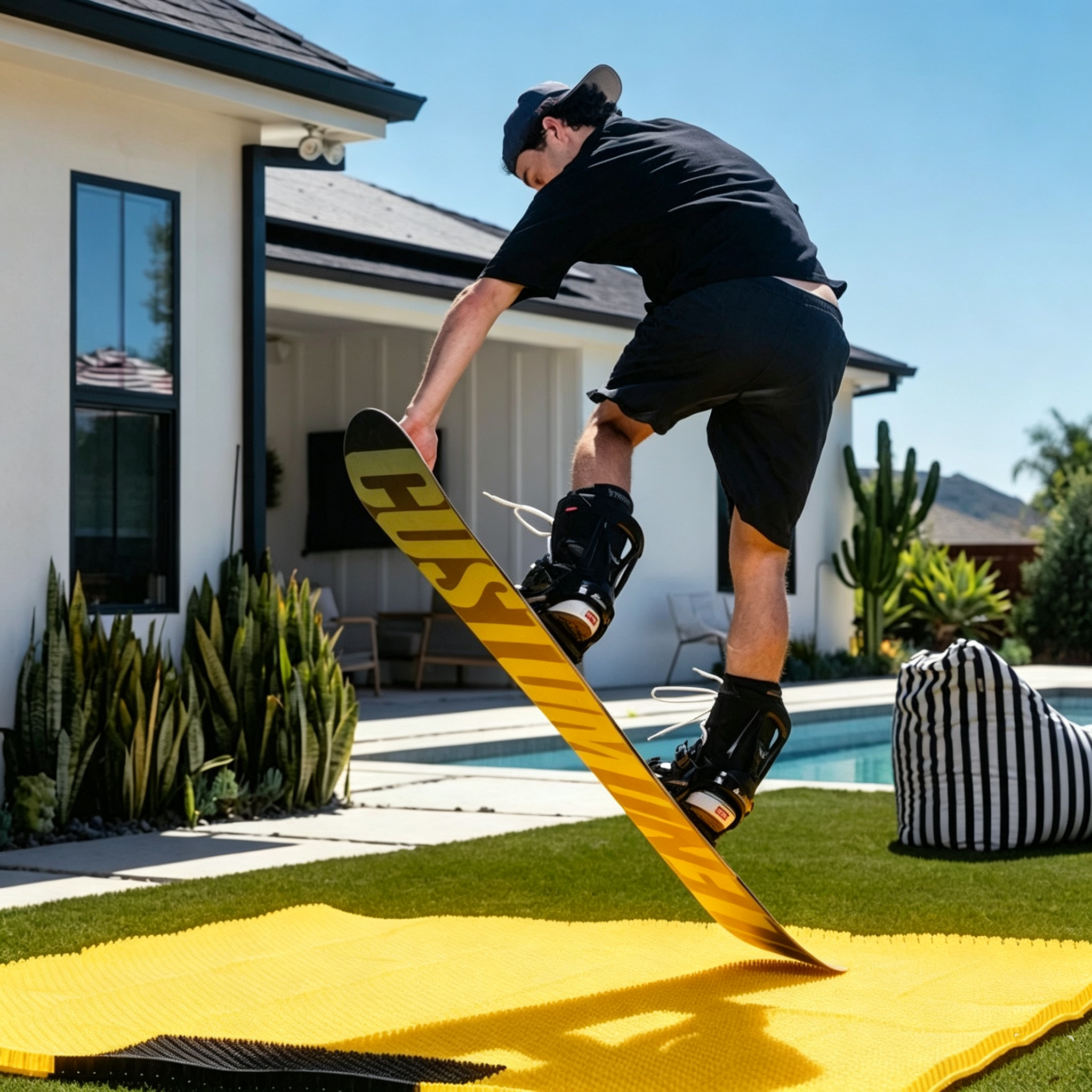 Dry Ski Mat – Train Off‑Season, 6.5ft × 6.5ft