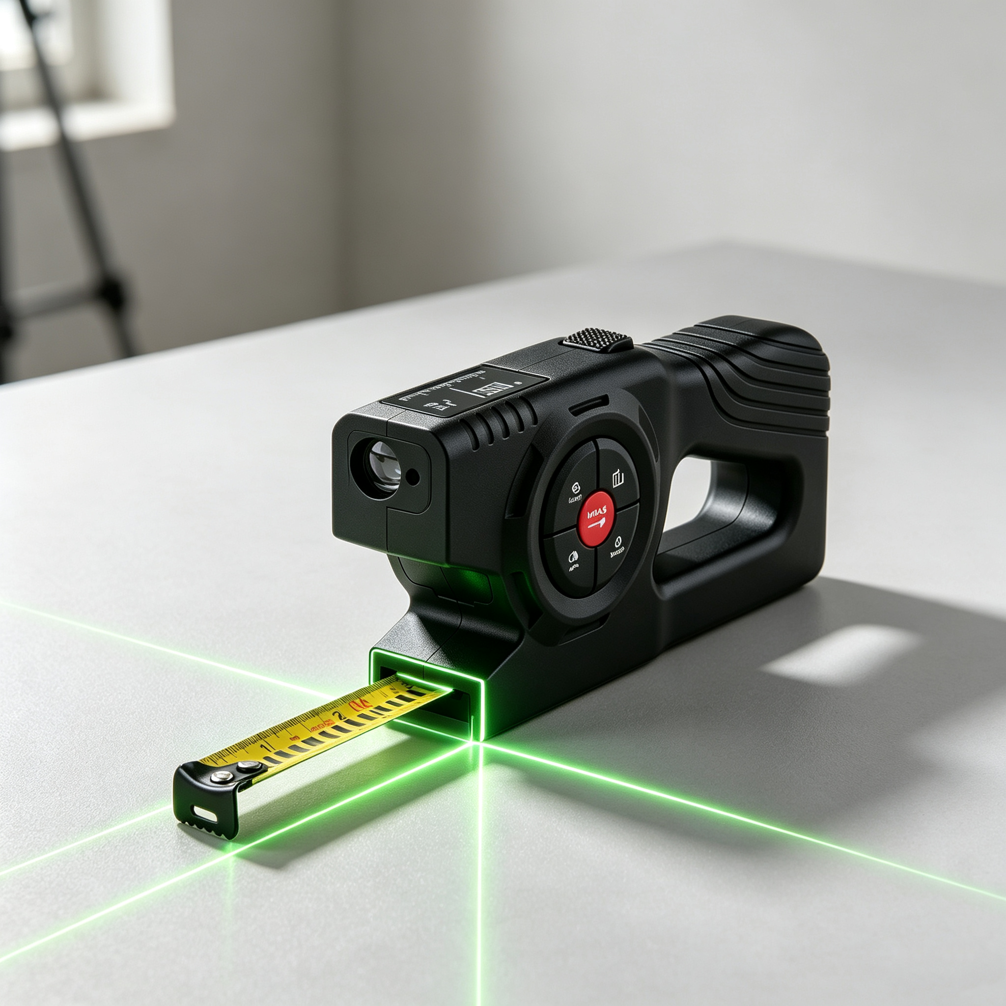 3‑in‑1 Digital Tape Measure – Laser + Tape + Screen, 50m Laser Range, ±1mm Accuracy, Auto Lock