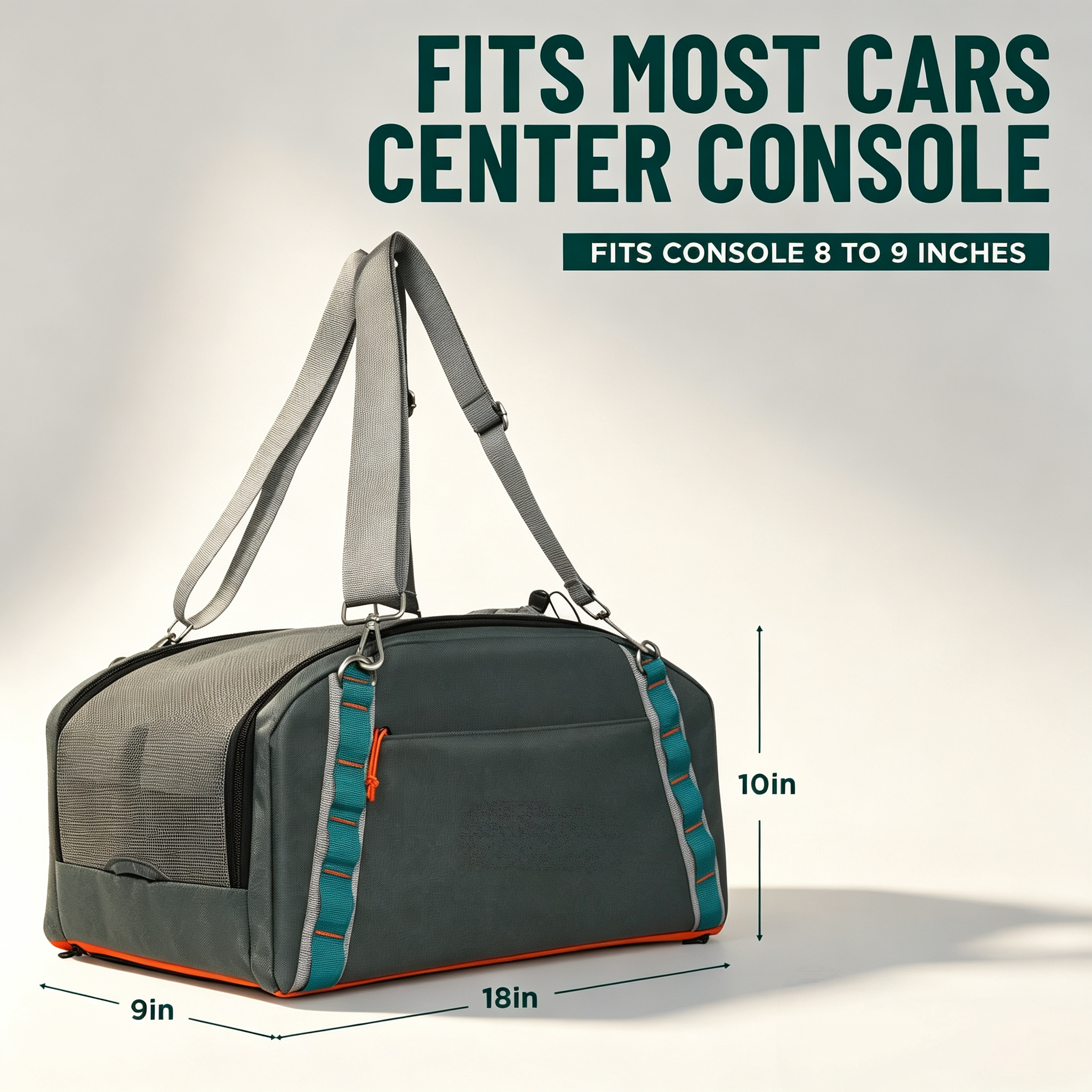 Cat Car Seat – 2‑in‑1 Center Console Bed, Converts to Carrier, Seatbelt Attached