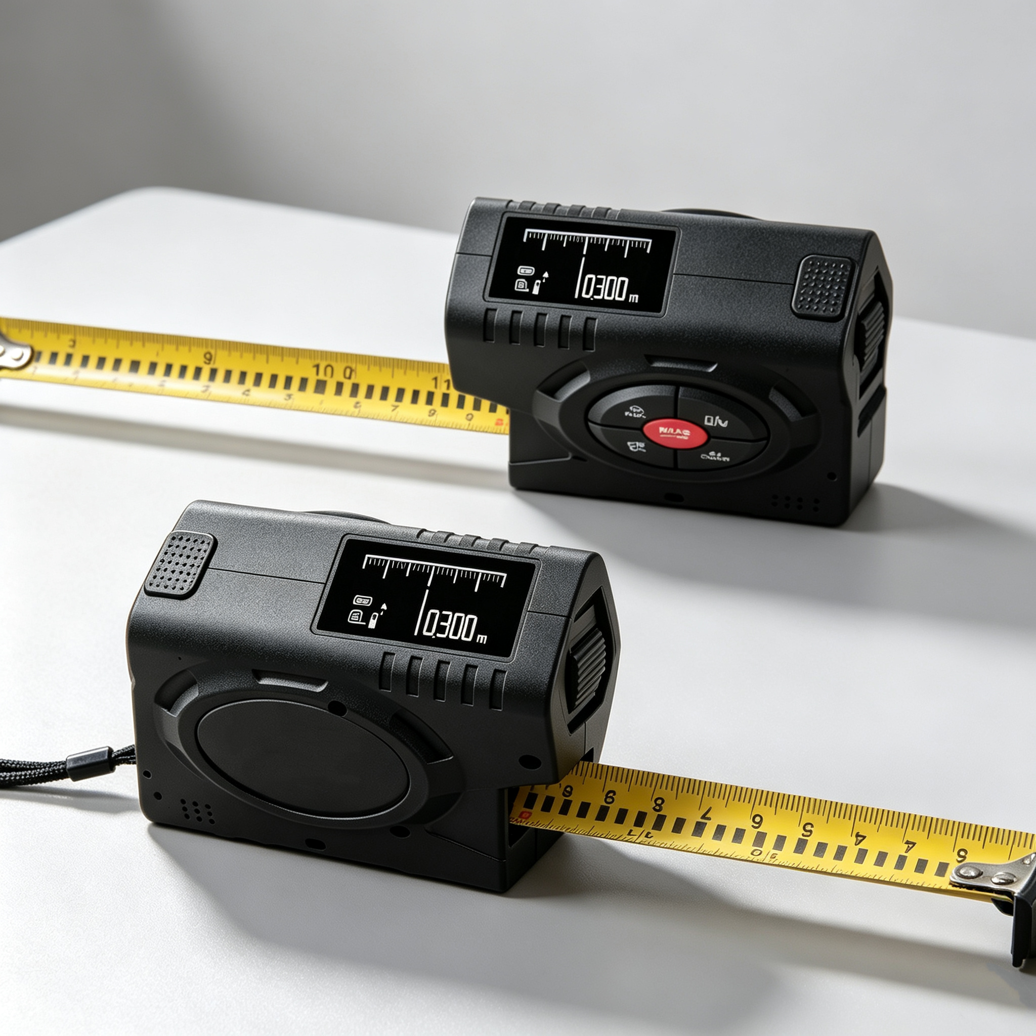 3‑in‑1 Digital Tape Measure – Laser + Tape + Screen, 50m Laser Range, ±1mm Accuracy, Auto Lock