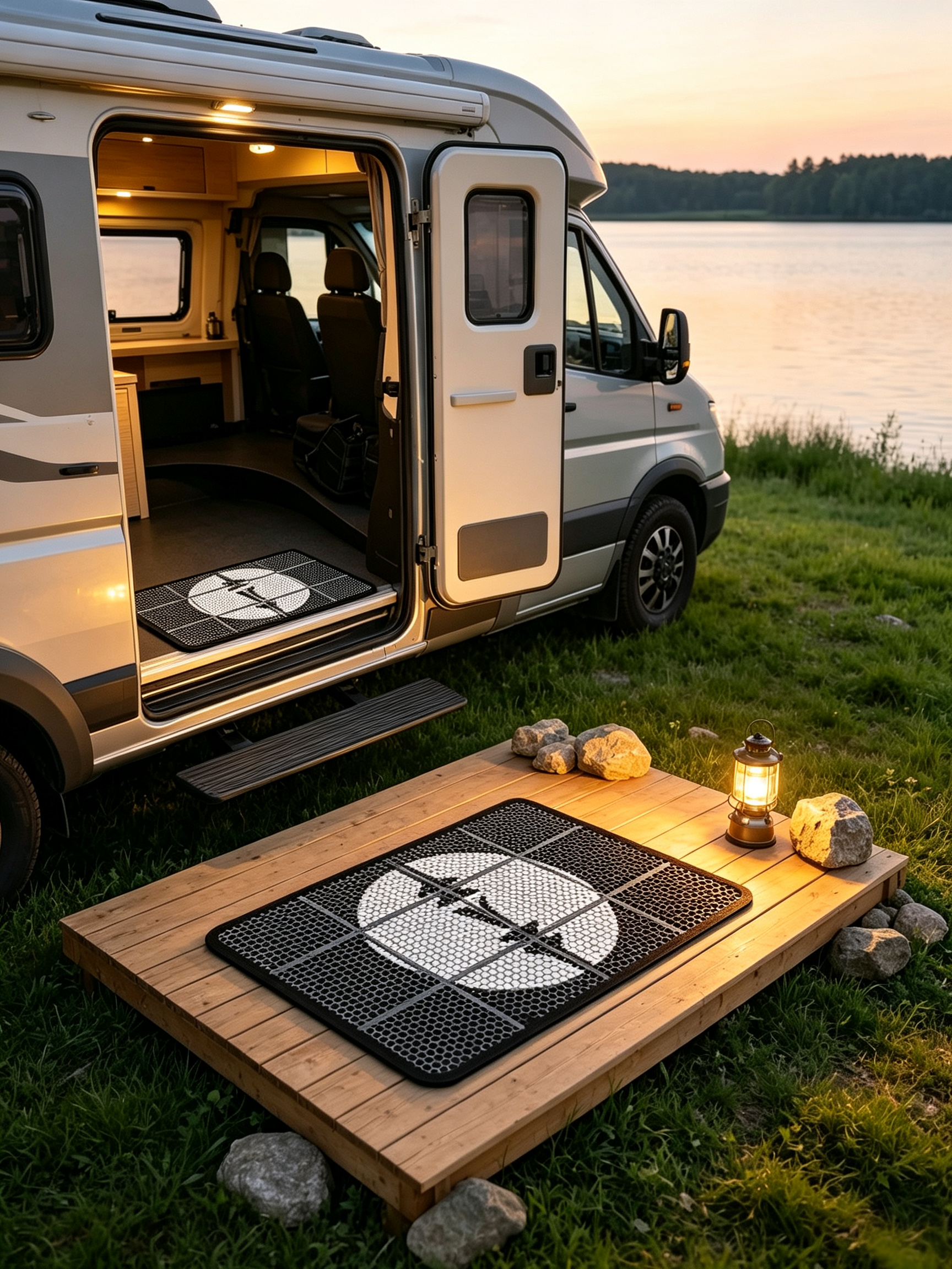 Camping Doormat with Easy‑Empty Function