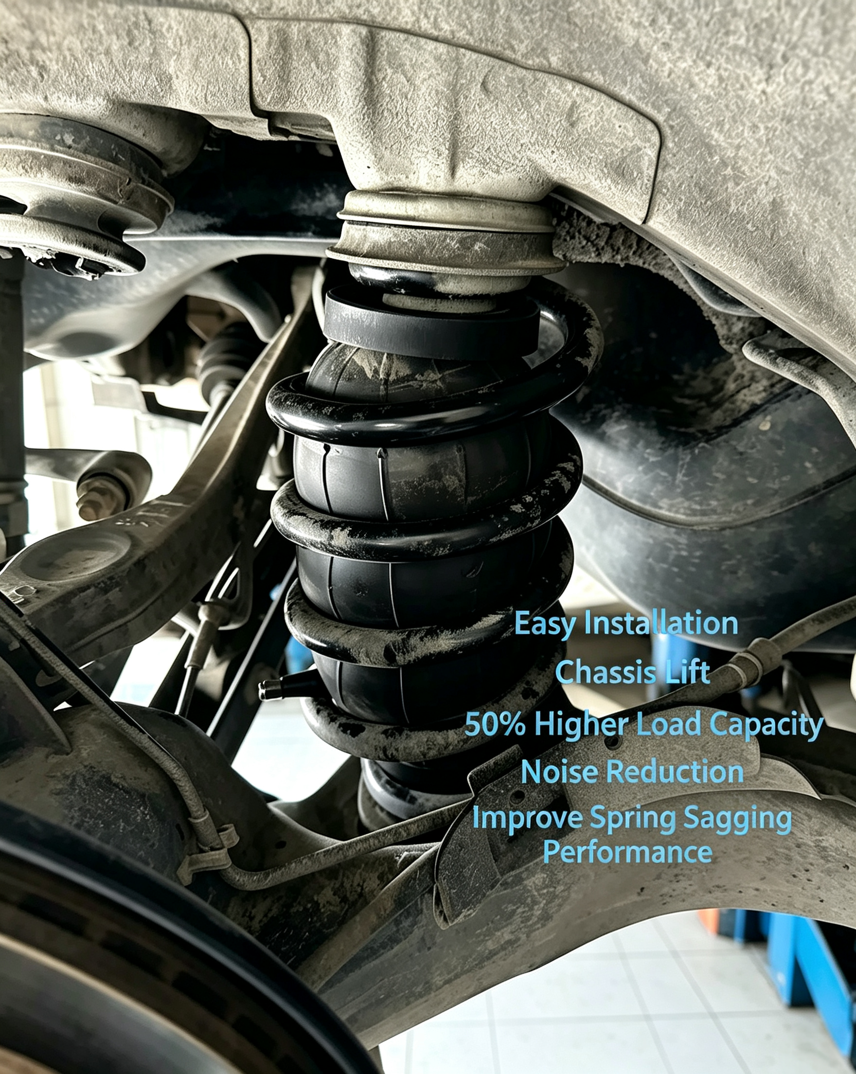 Air Suspension Helper – Prevents Rear Sag, Improves Towing Stability, Adds 2‑5cm Lift