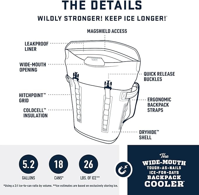 Backpack Soft Cooler with Magnetic Seal