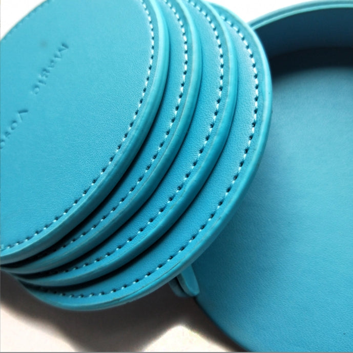 leather coaster