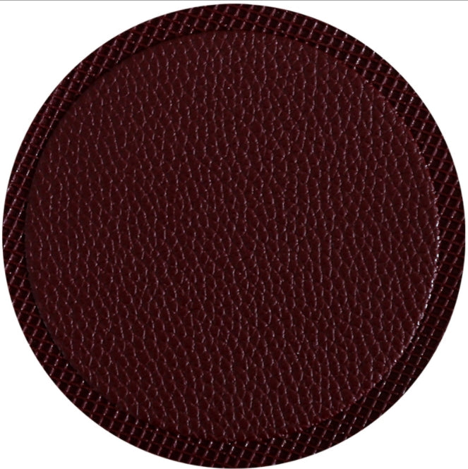 leather round coaster