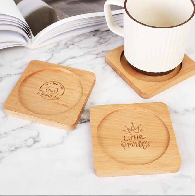 wood grain coaster