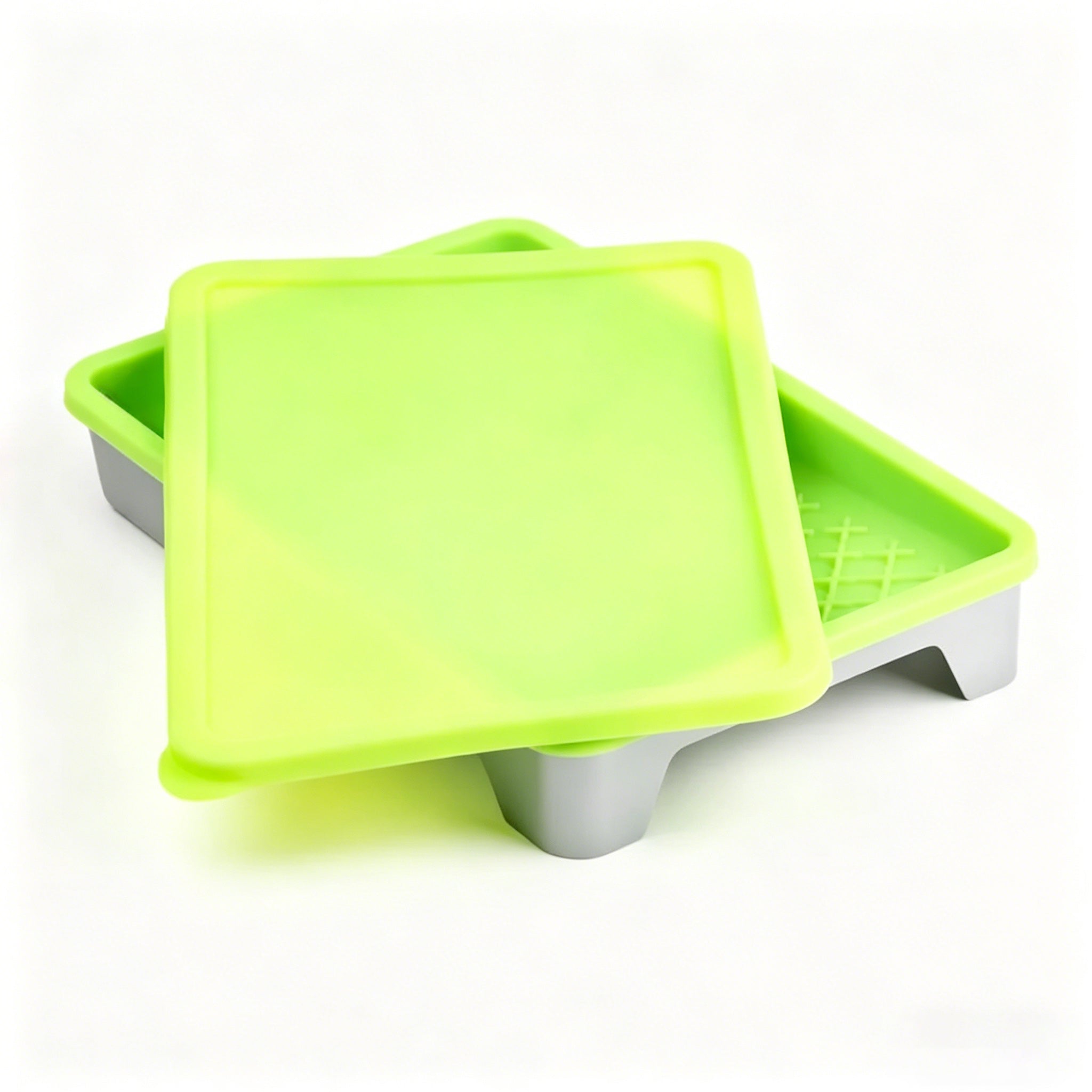Reusable Paint Tray Set – Silicone Liner, Airtight Lid, Fits 9″ Rollers, Keeps Paint Fresh for Weeks