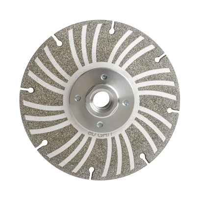Electroplated Diamond Angle Grinding Wheel – 5″ Plus+, Turbo Thread Adaptor, Flush Grinding, Multi‑Material