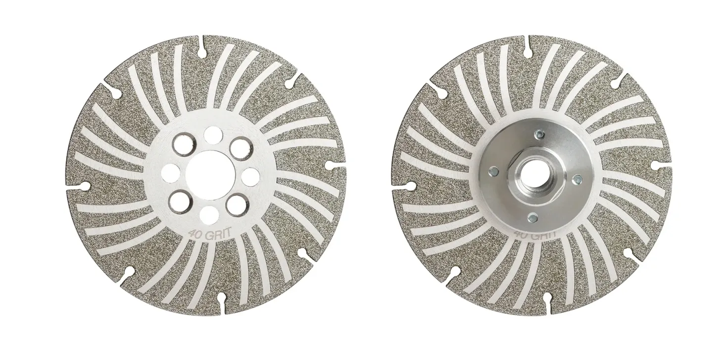 Electroplated Diamond Angle Grinding Wheel – 5″ Plus+, Turbo Thread Adaptor, Flush Grinding, Multi‑Material