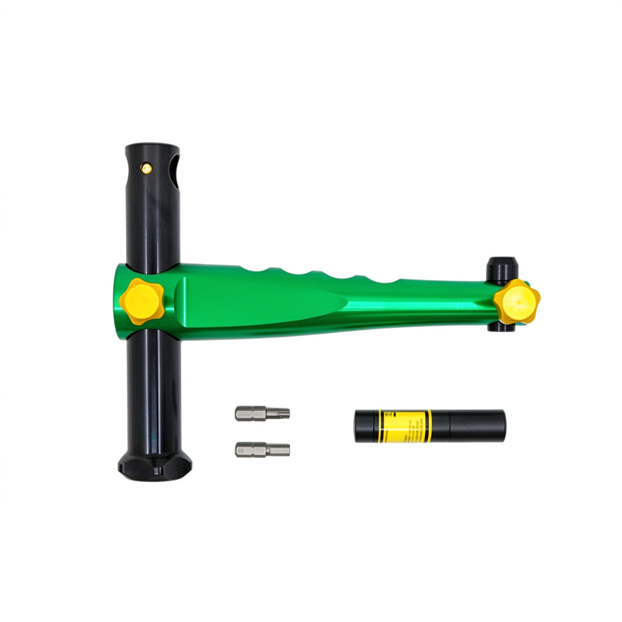 Linientreu laser derailleur alignment tool with green handle