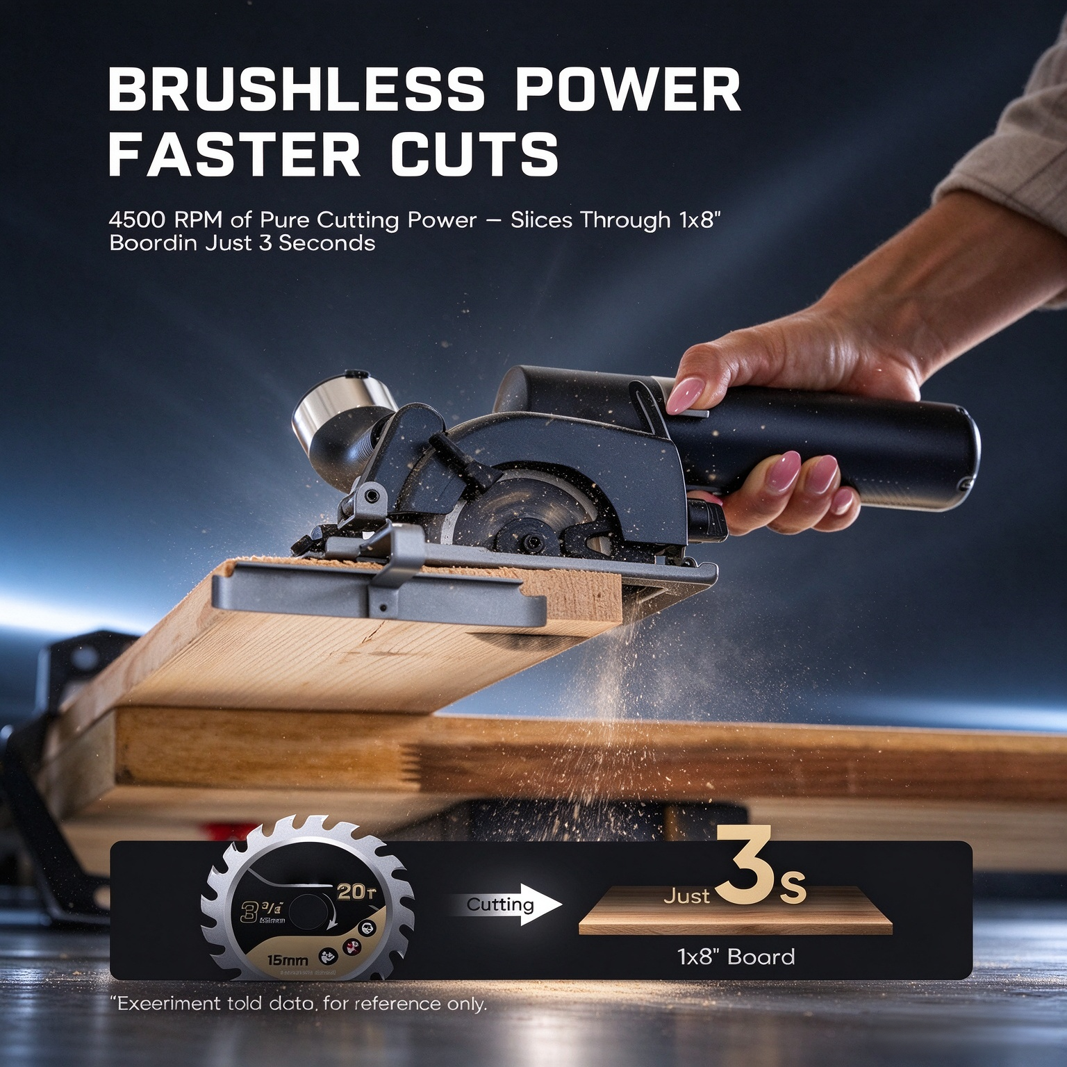 Cordless Circular Saw – 3‑3/8″, Lightweight, Wood‑Cutting, DIY‑Friendly