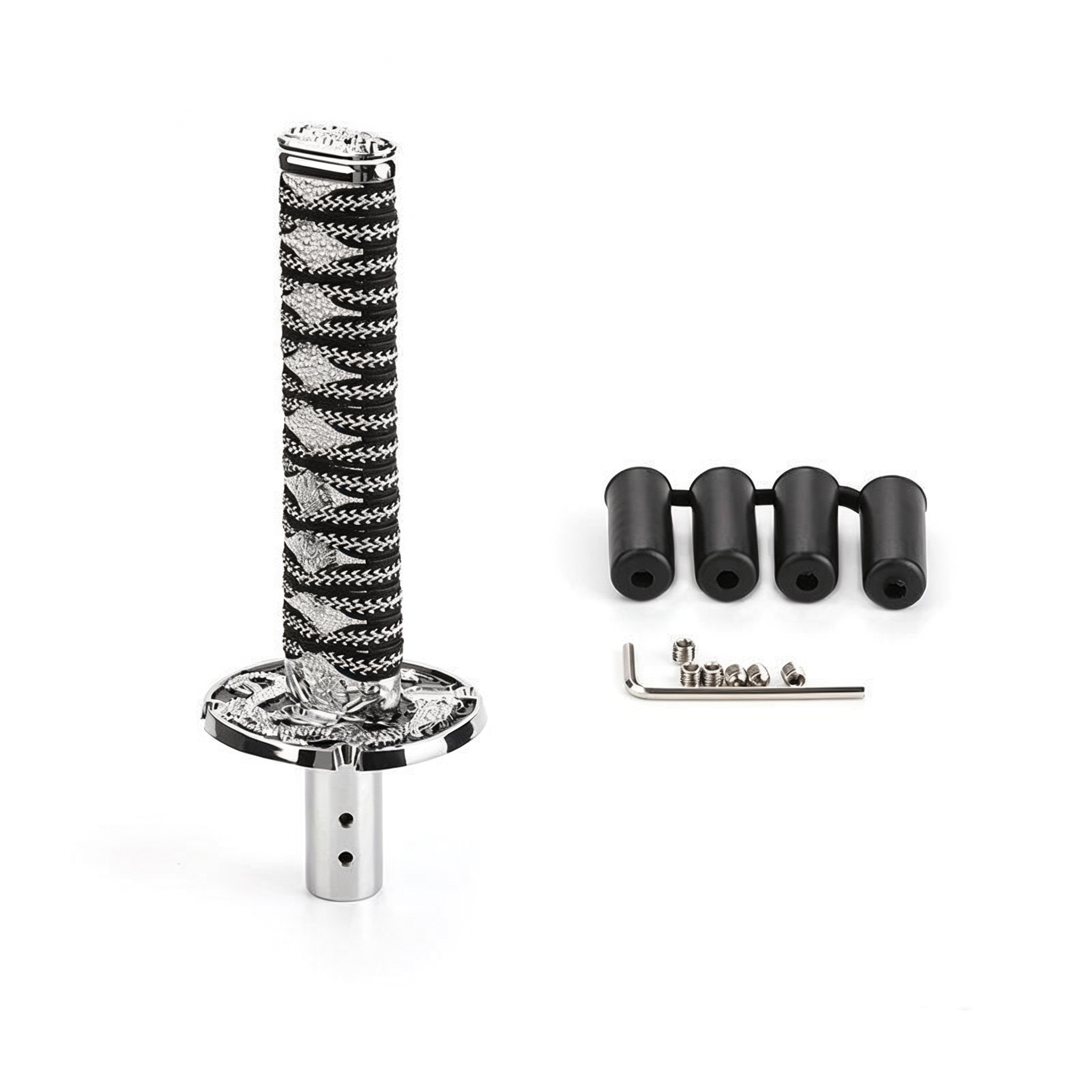 Katana Style Gear Shift Knob – Universal Samurai Sword Handle Shifter for Manual/Automatic Cars