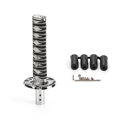 Katana Style Gear Shift Knob – Universal Samurai Sword Handle Shifter for Manual/Automatic Cars