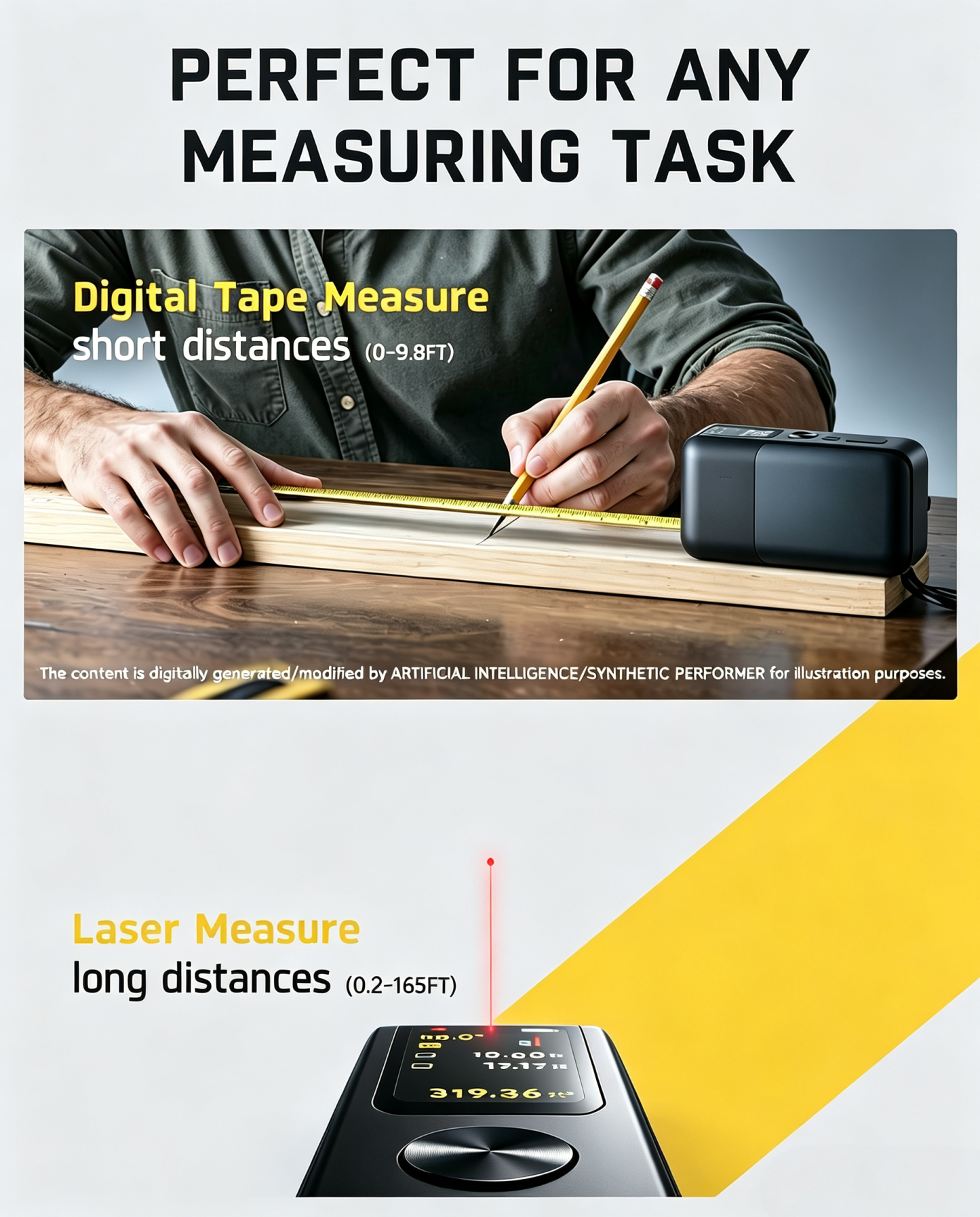 2-in-1 Digital Laser Distance Meter