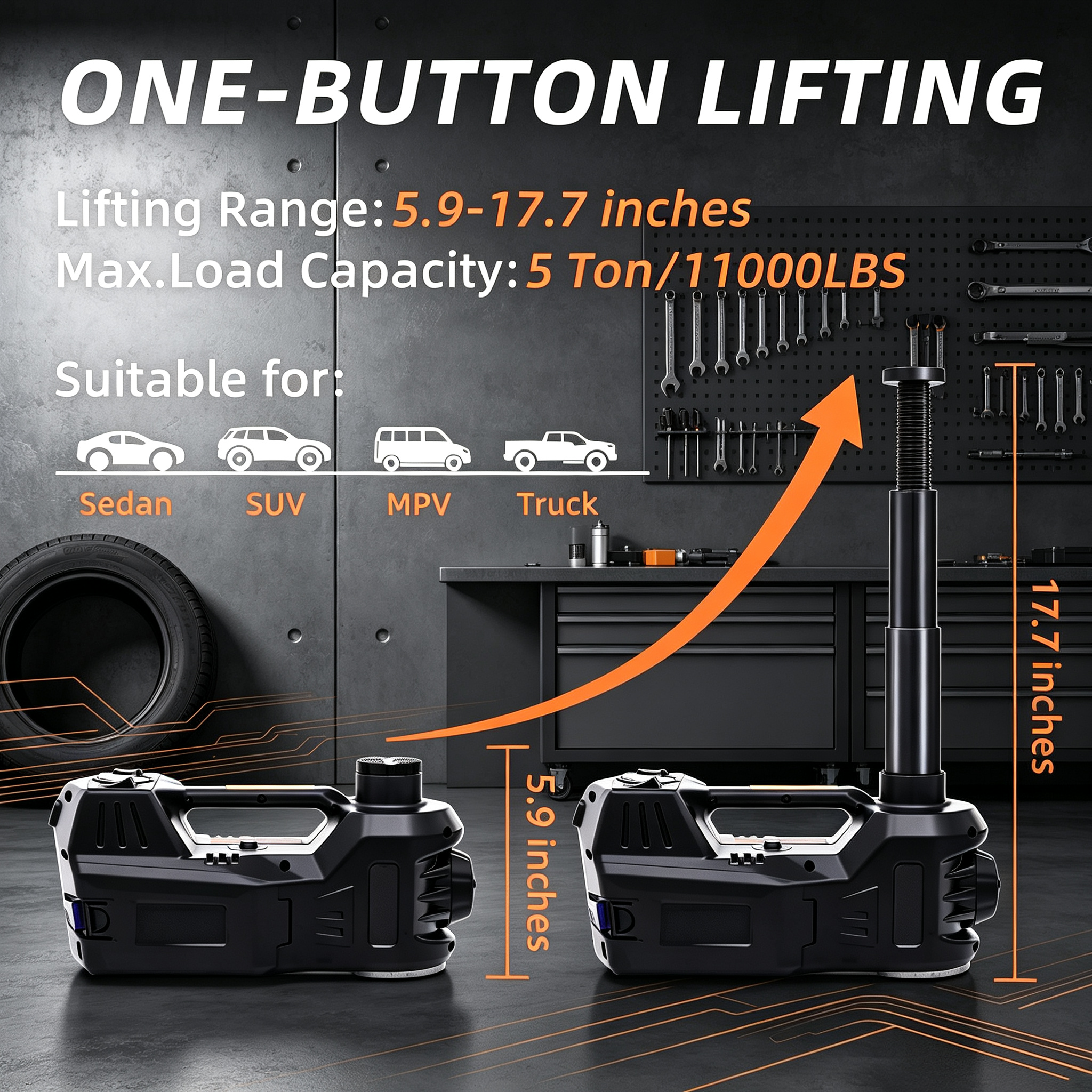 5 Ton Electric Car Jack Kit