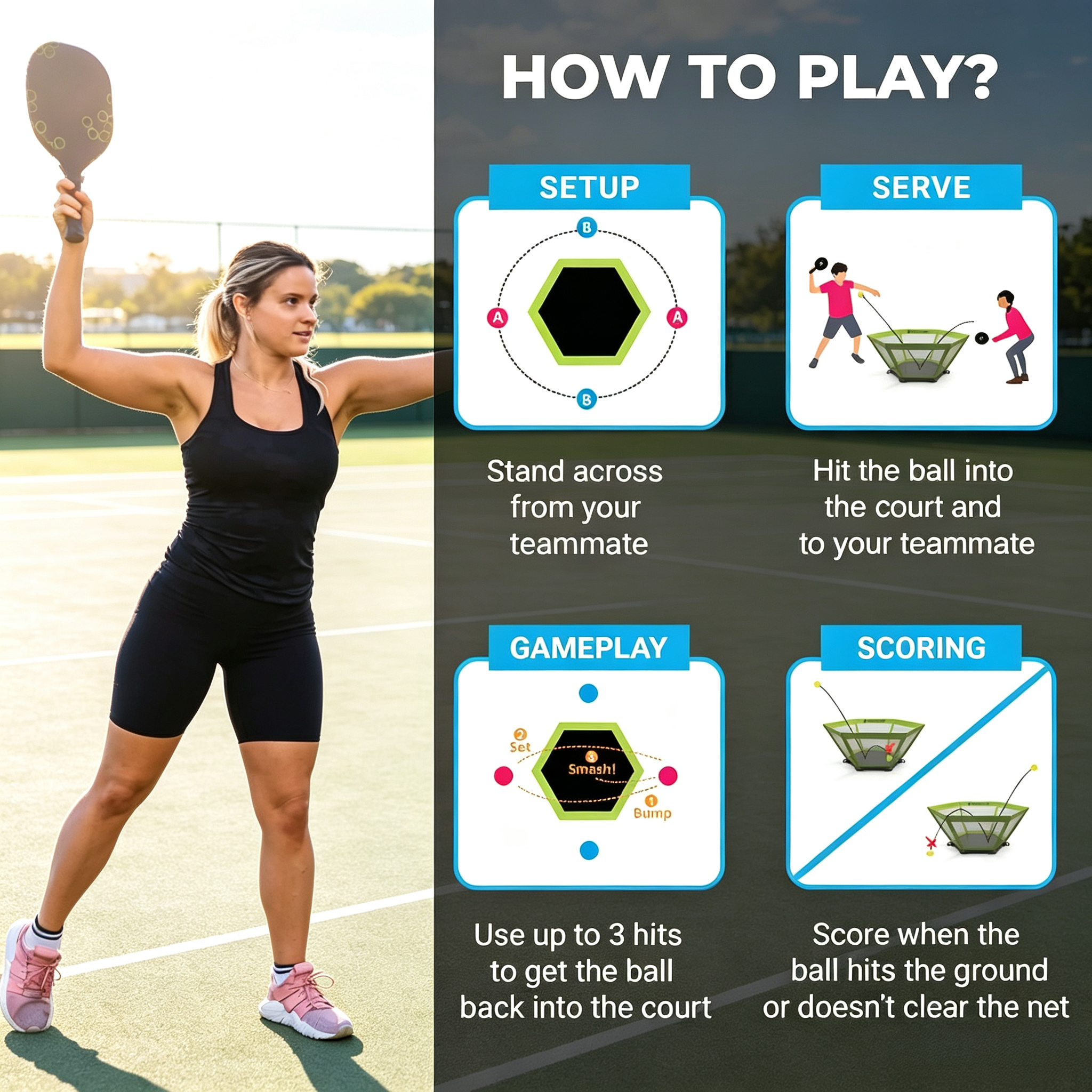 Portable Outdoor Paddle Game Set