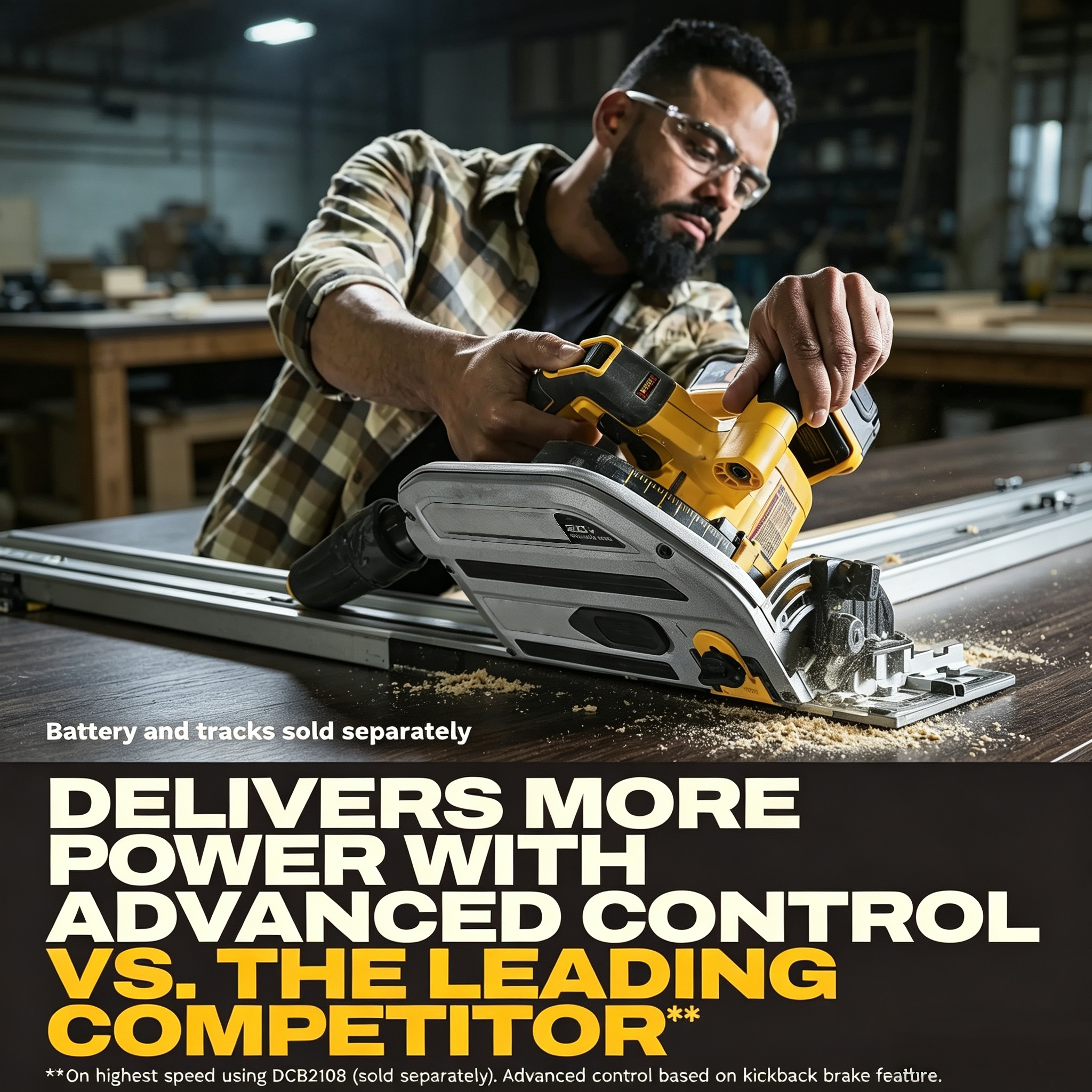 Cordless 6-1/2 Inch Brushless Plunge Track Saw
