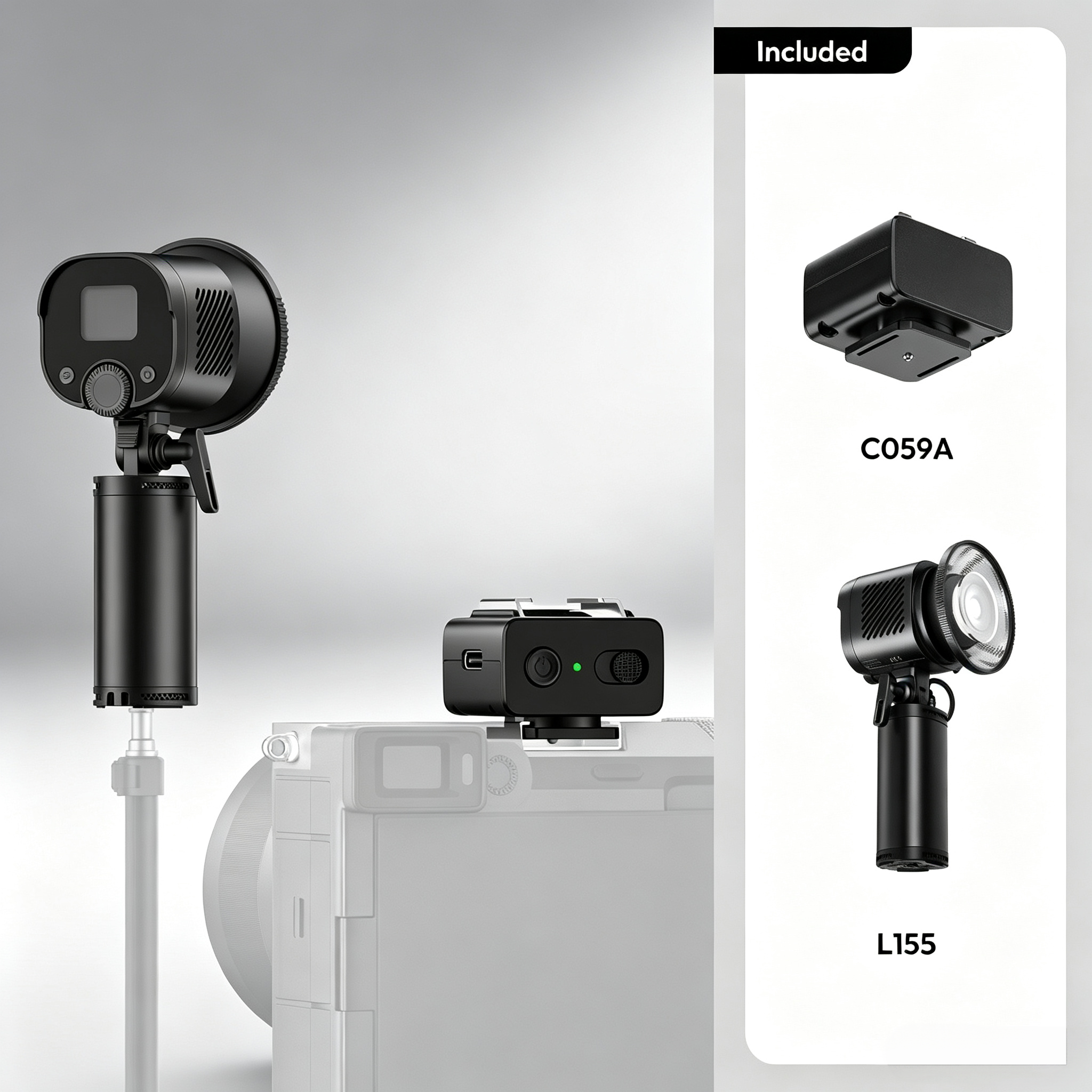 Portable 60W COB Video Light for Professional Content Creation