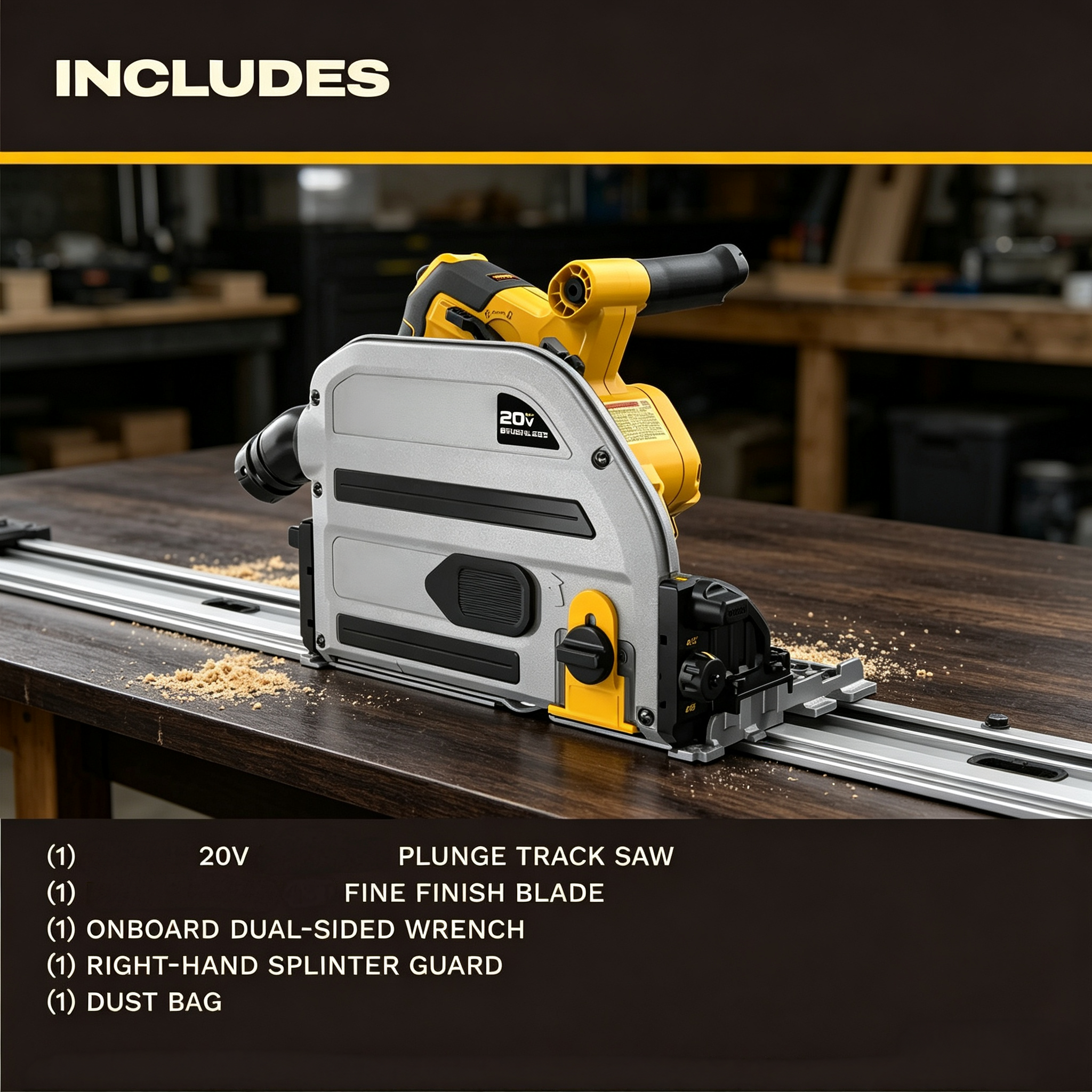 Cordless 6-1/2 Inch Brushless Plunge Track Saw